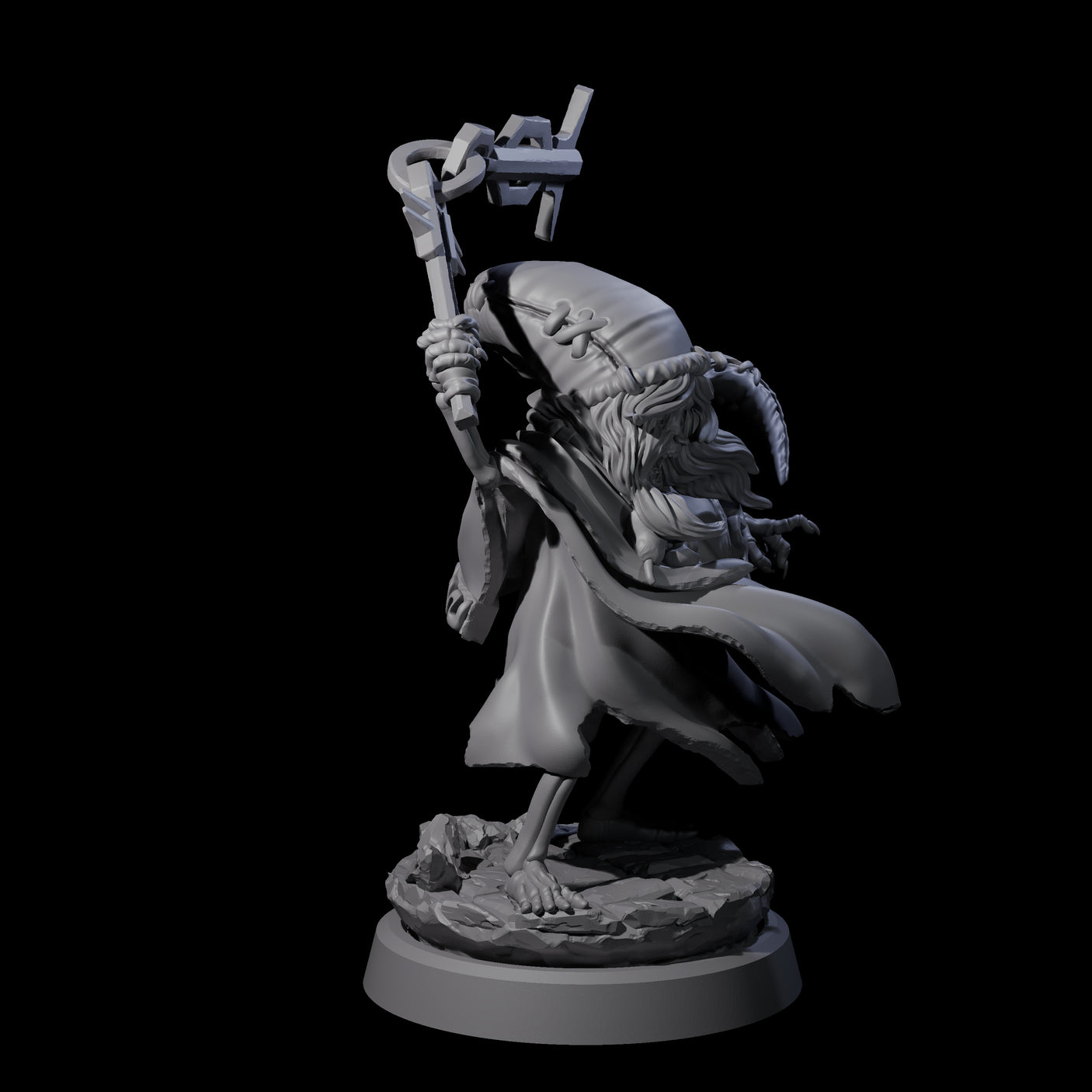 Withered Necromancer Marrowling B Miniature for Dungeons and Dragons, Pathfinder or other TTRPGs