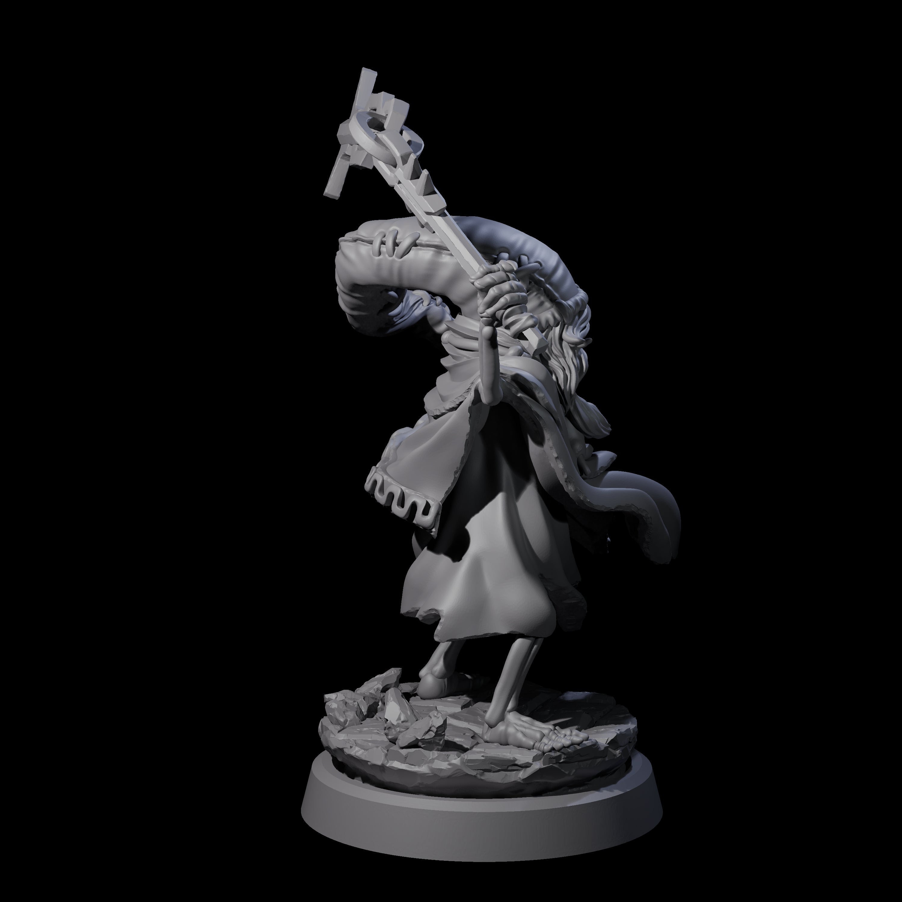 Withered Necromancer Marrowling B Miniature for Dungeons and Dragons, Pathfinder or other TTRPGs
