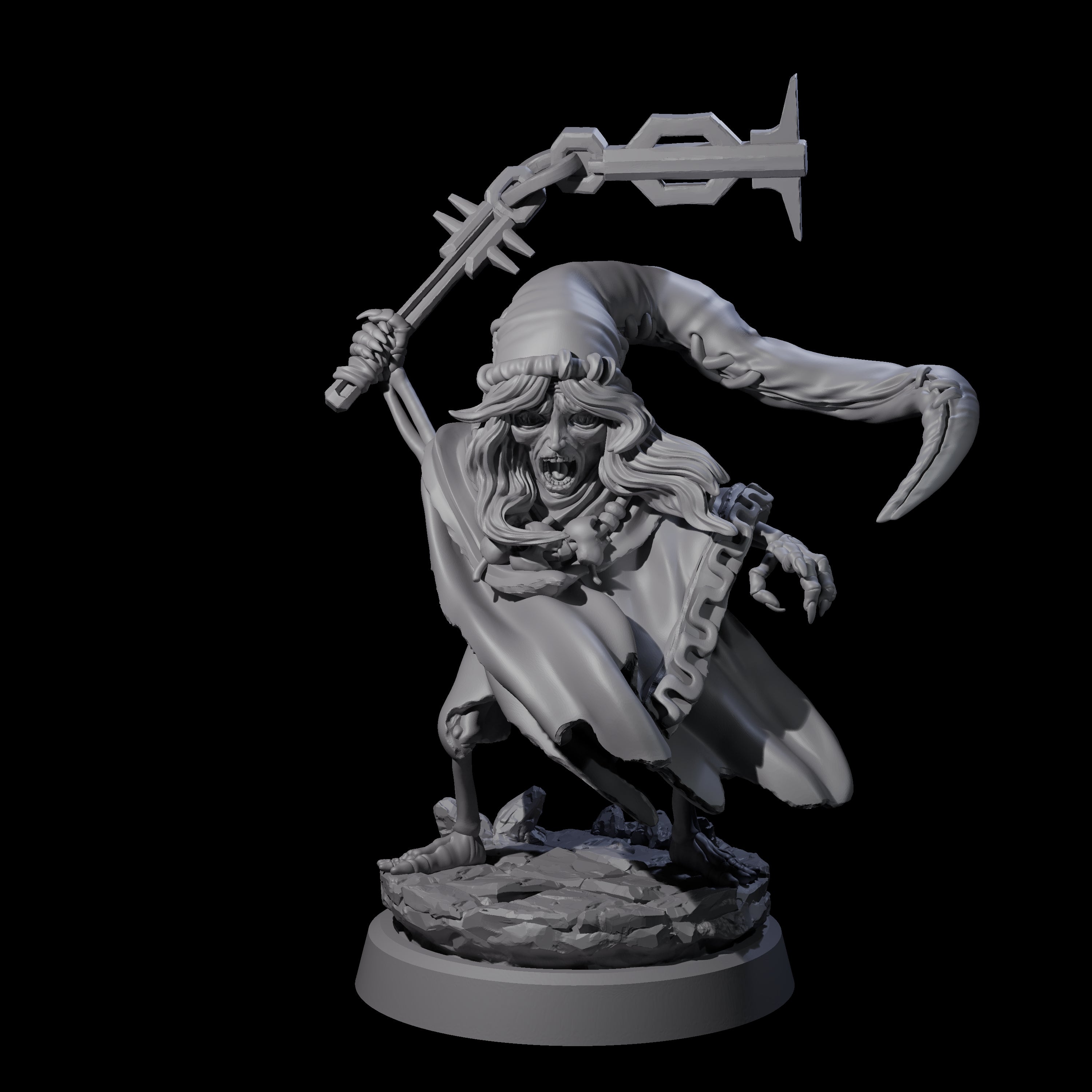 Withered Necromancer Marrowling B Miniature for Dungeons and Dragons, Pathfinder or other TTRPGs