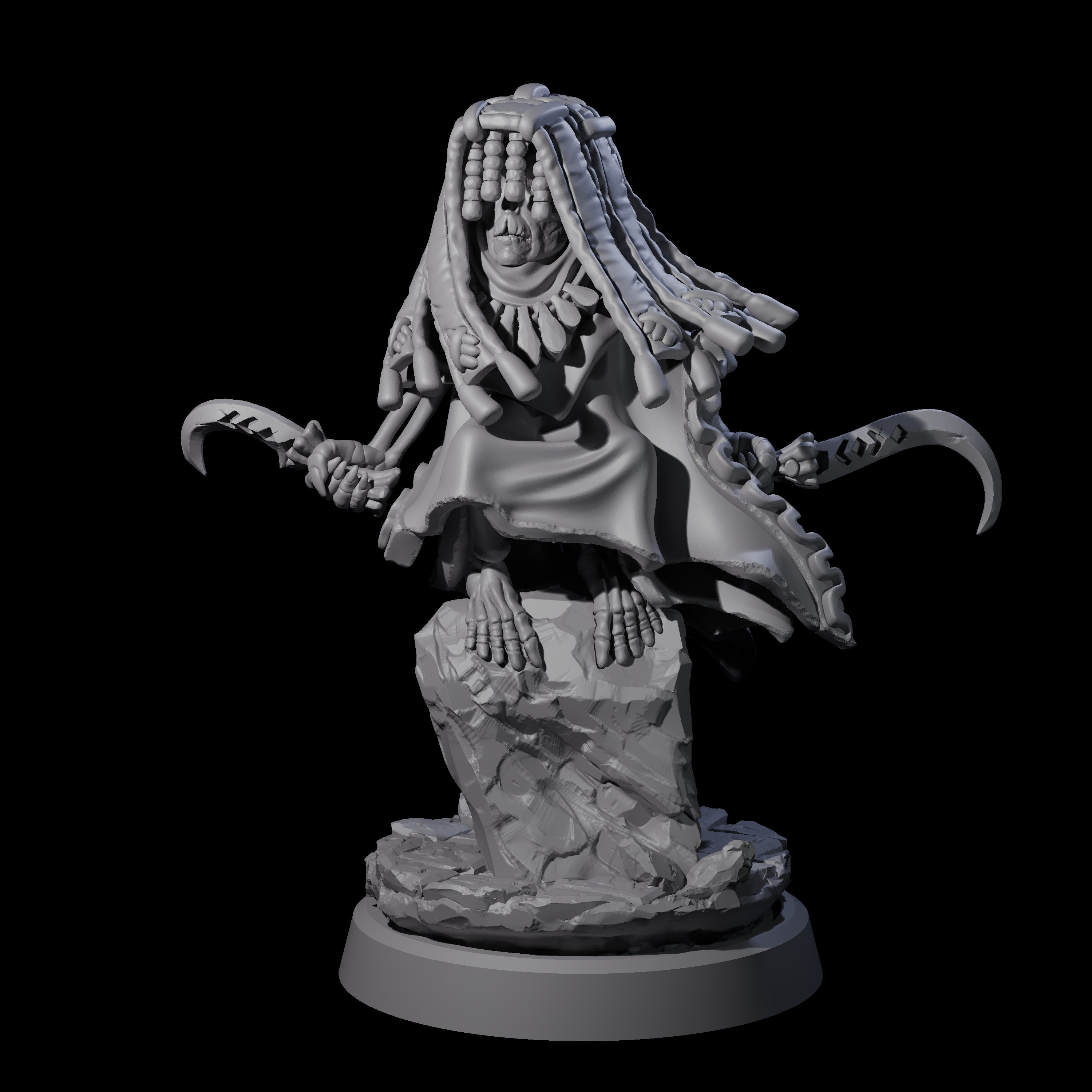 Withered Necromancer Marrowling C Miniature for Dungeons and Dragons, Pathfinder or other TTRPGs