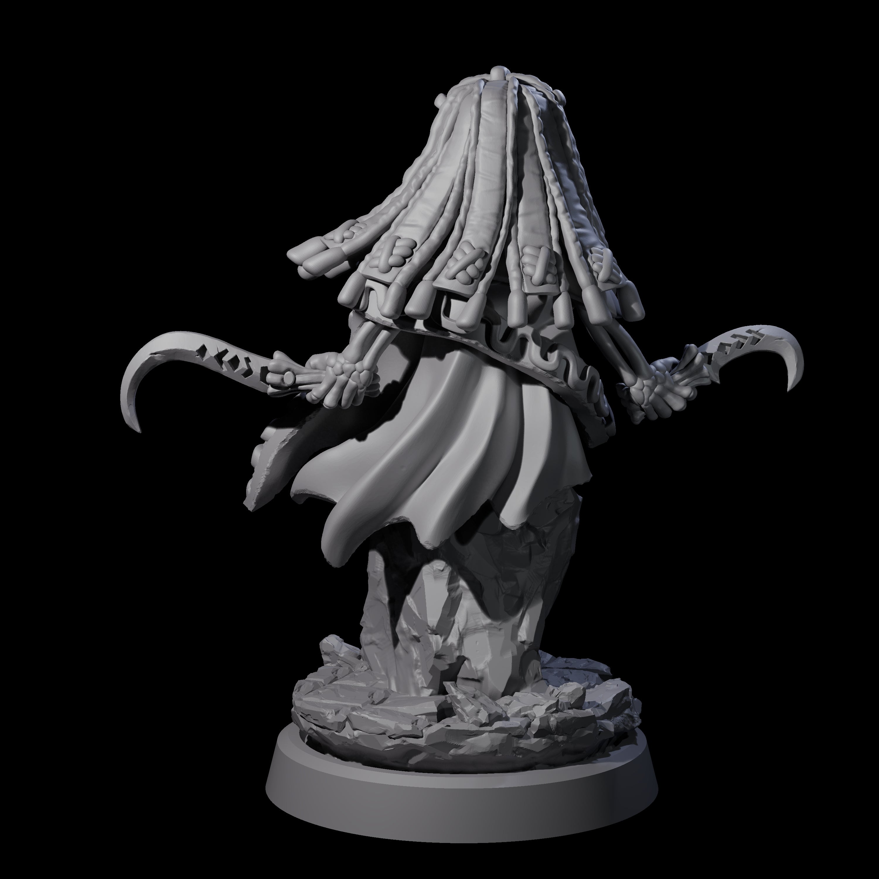 Withered Necromancer Marrowling C Miniature for Dungeons and Dragons, Pathfinder or other TTRPGs