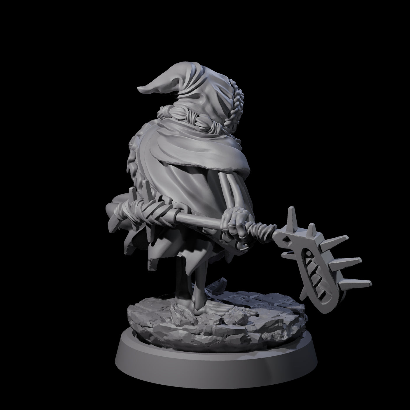 Withered Necromancer Marrowling D Miniature for Dungeons and Dragons, Pathfinder or other TTRPGs