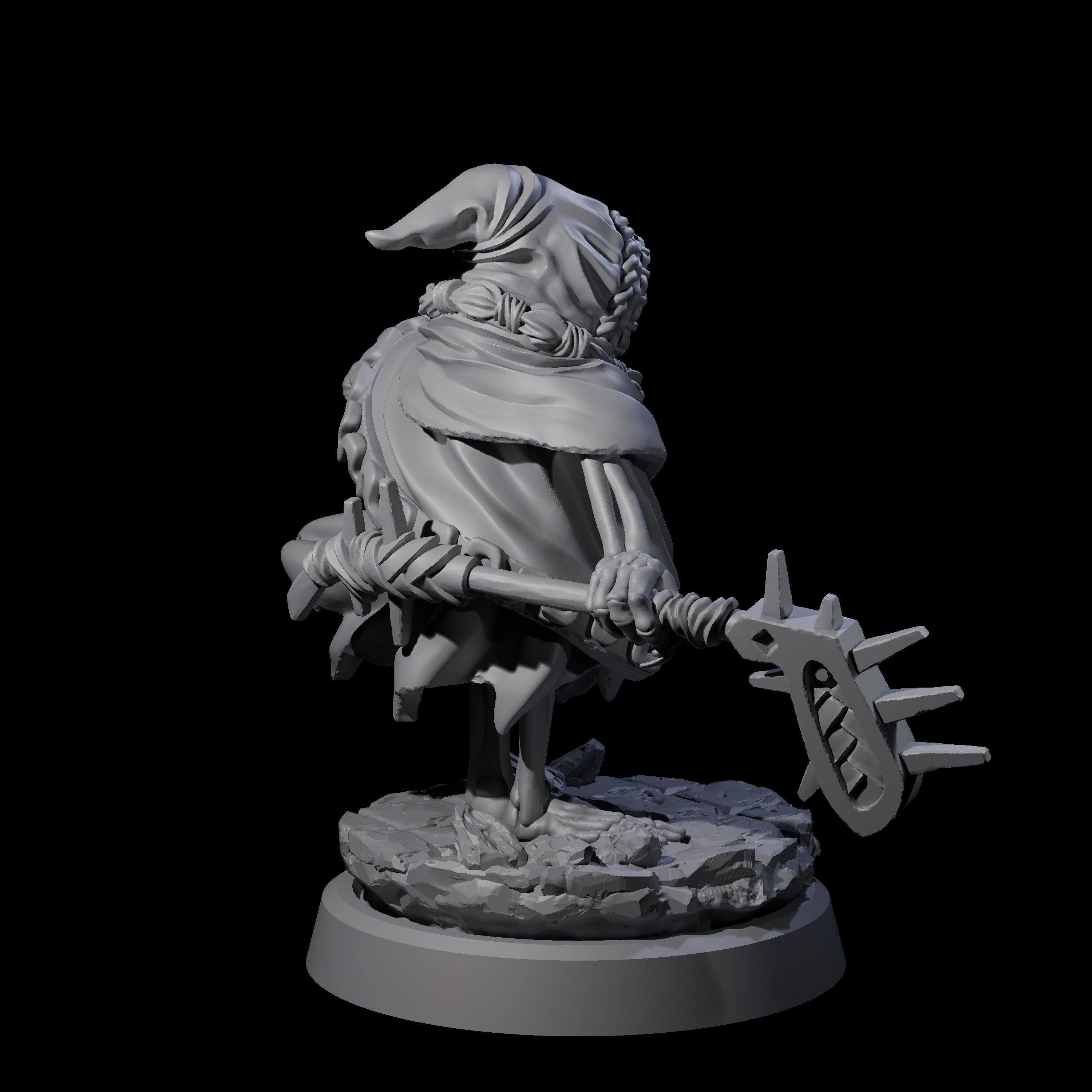 Withered Necromancer Marrowling D Miniature for Dungeons and Dragons, Pathfinder or other TTRPGs