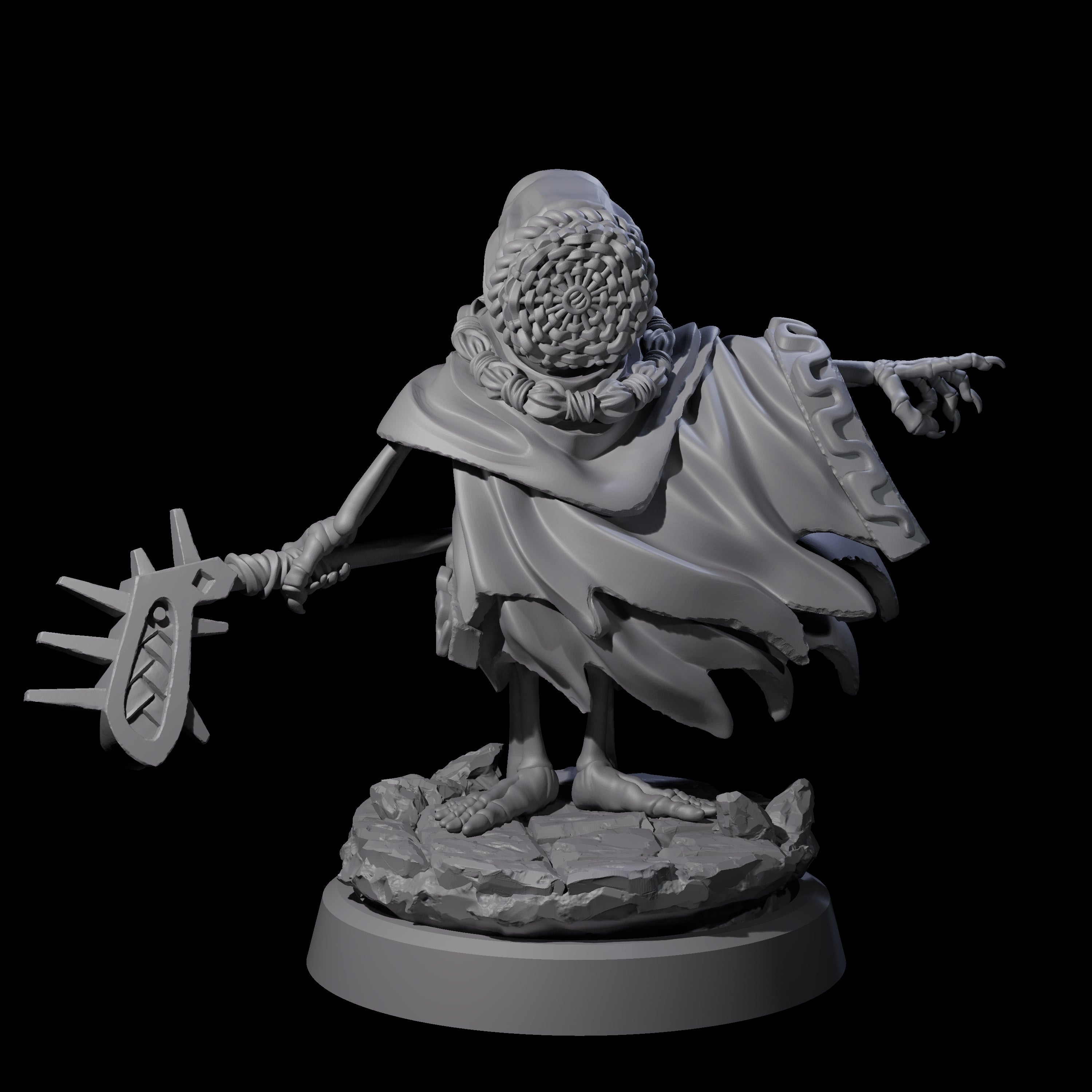 Withered Necromancer Marrowlings Miniature for Dungeons and Dragons, Pathfinder or other TTRPGs