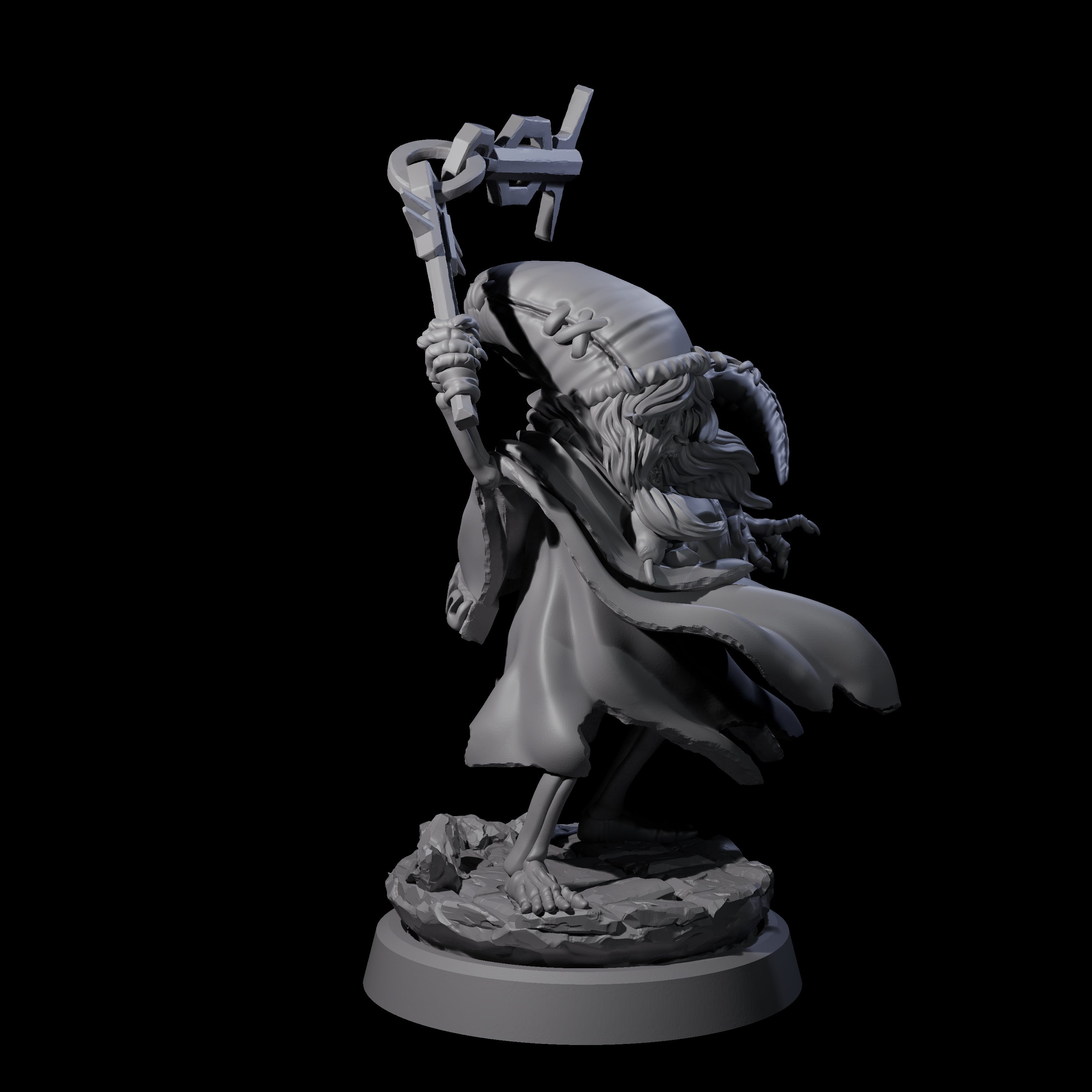 Withered Necromancer Marrowlings Miniature for Dungeons and Dragons, Pathfinder or other TTRPGs