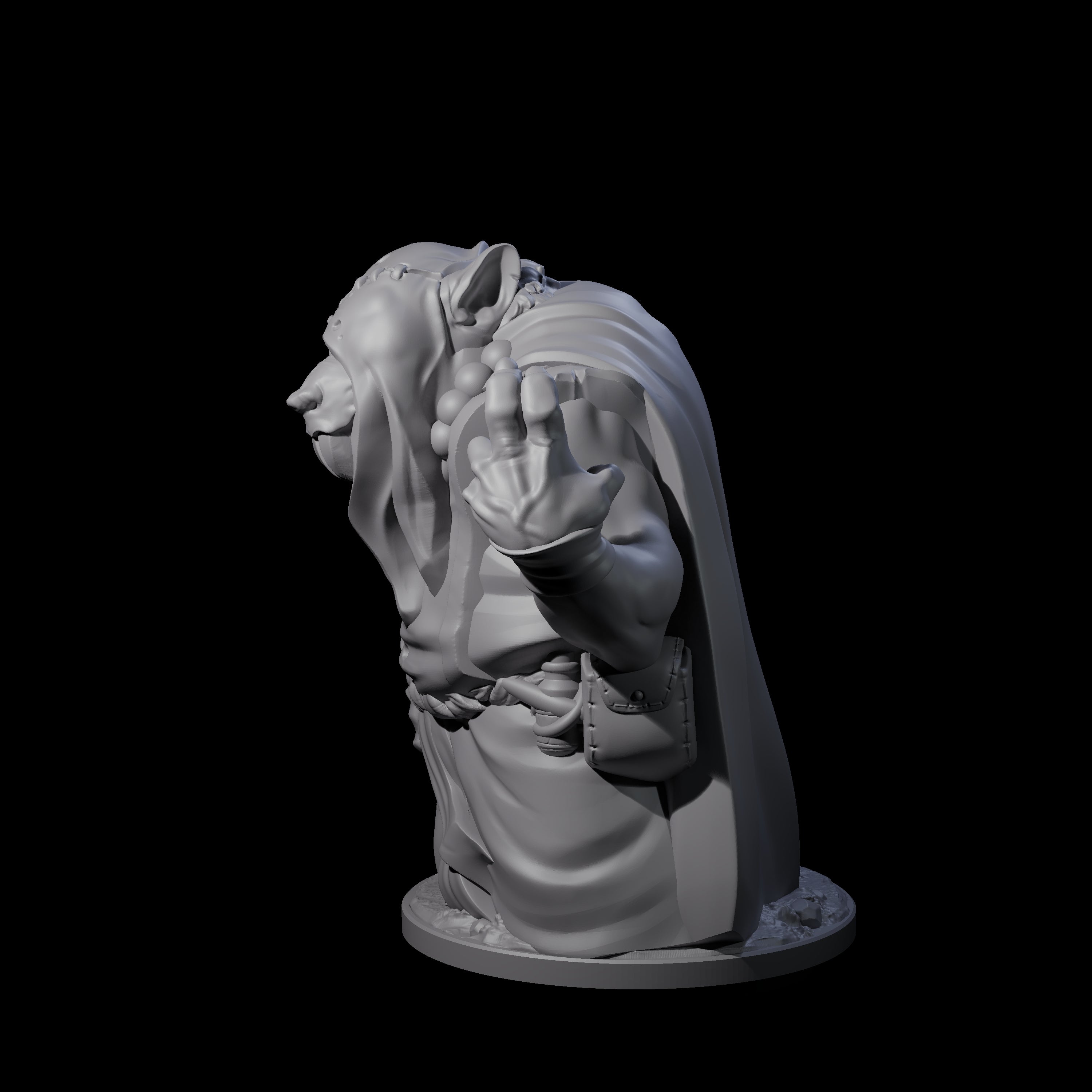 Withering Ratfolk Plaguecrafter C Miniature for Dungeons and Dragons, Pathfinder or other TTRPGs