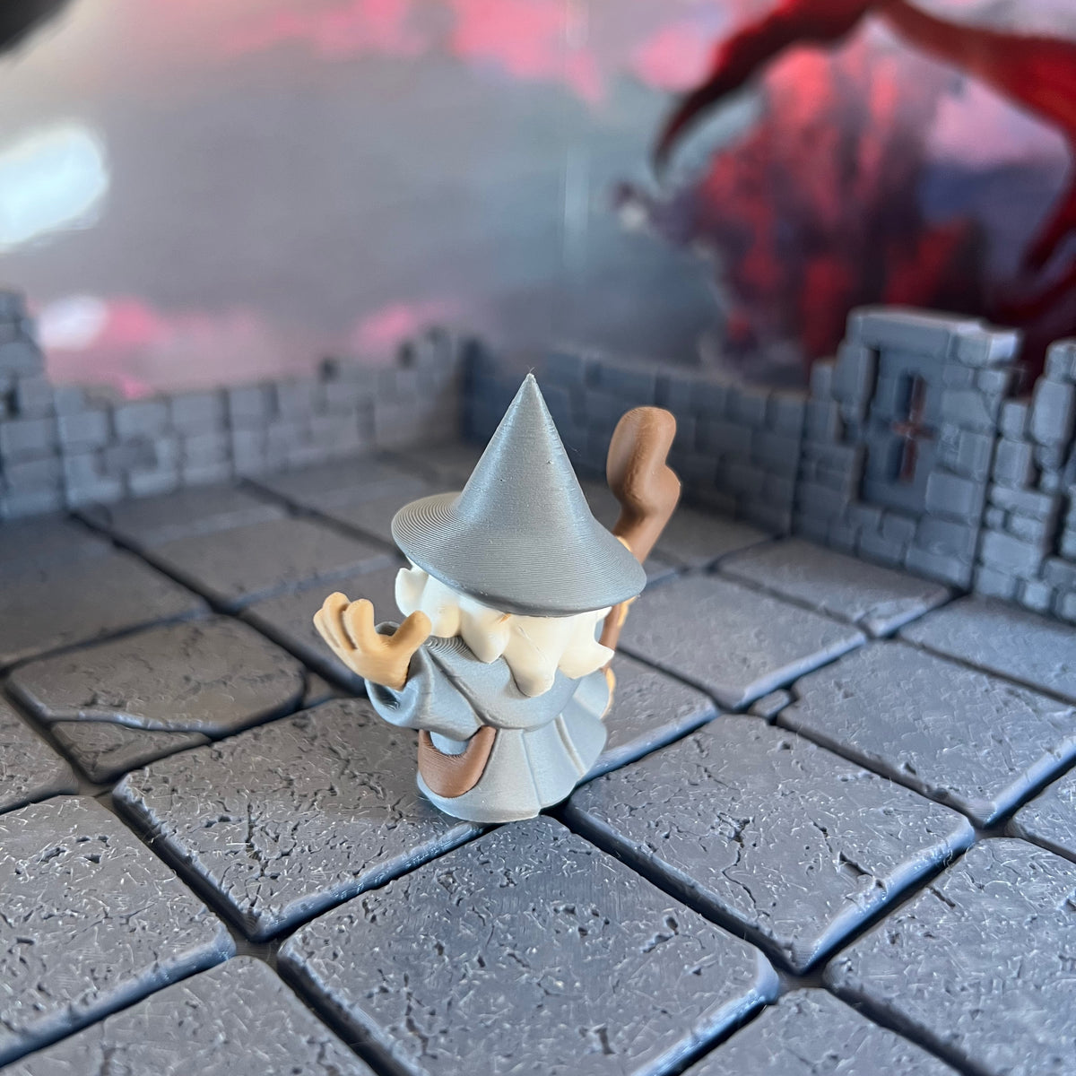 Wizard Sorcerer Multicolour Table Ready Miniature Miniature for Dungeons and Dragons, Pathfinder or other TTRPGs