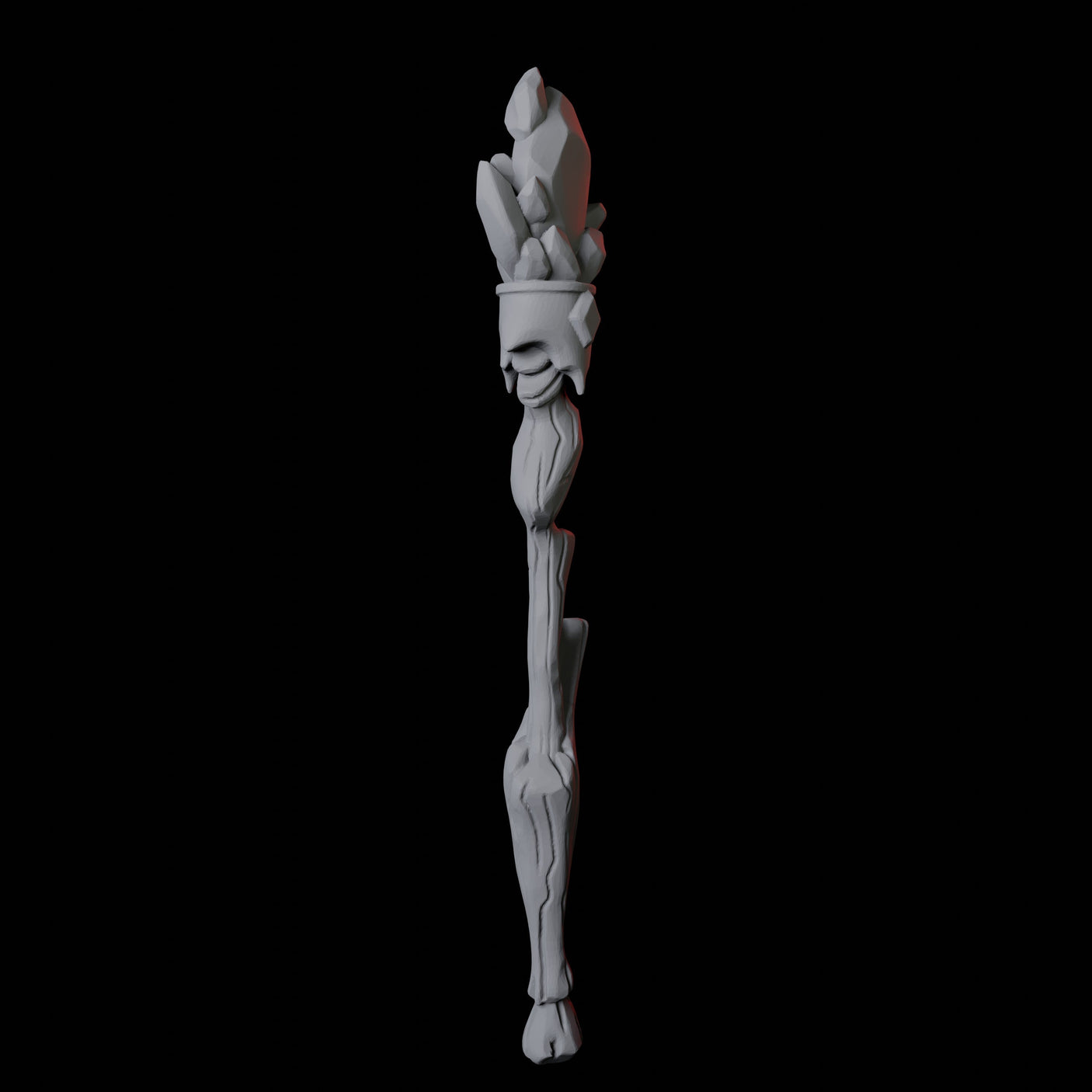 Wizard Staff B Miniature for Dungeons and Dragons, Pathfinder or other TTRPGs
