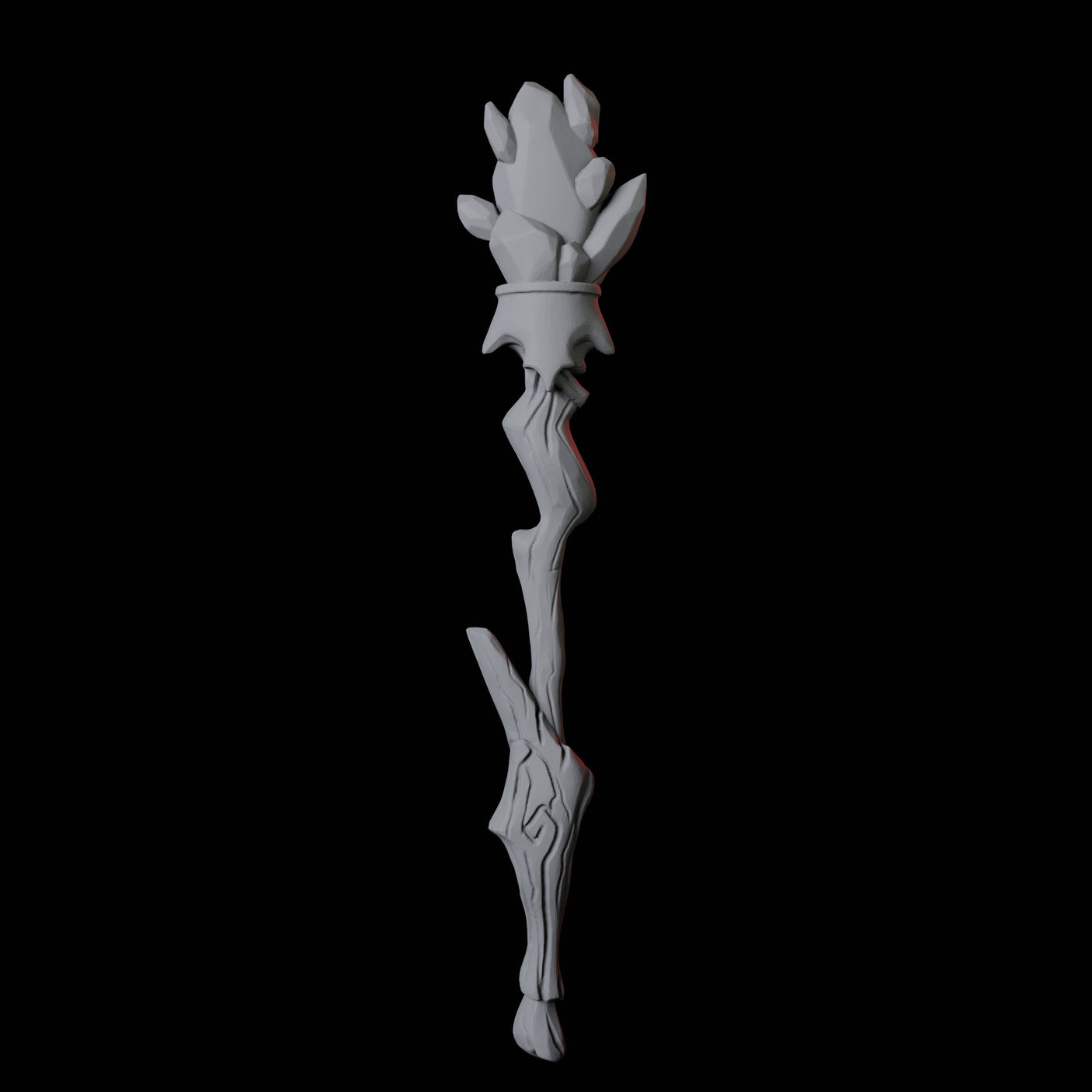 Wizard Staff B Miniature for Dungeons and Dragons, Pathfinder or other TTRPGs