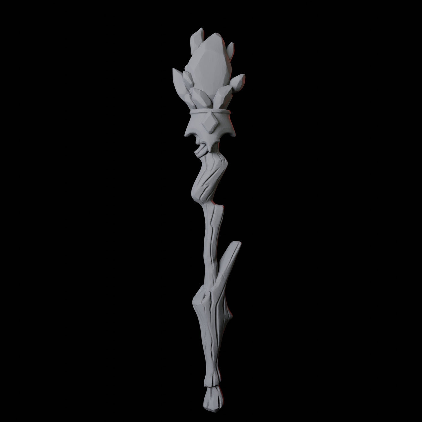Wizard Staff B Miniature for Dungeons and Dragons, Pathfinder or other TTRPGs