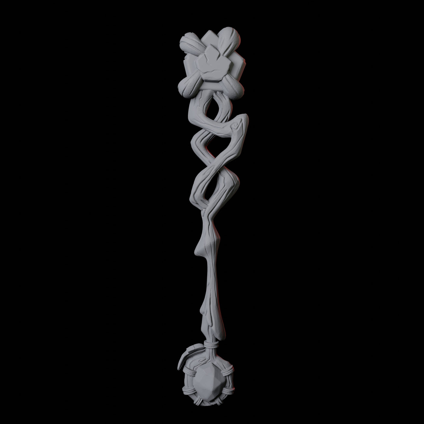 Wizard Staff C Miniature for Dungeons and Dragons, Pathfinder or other TTRPGs