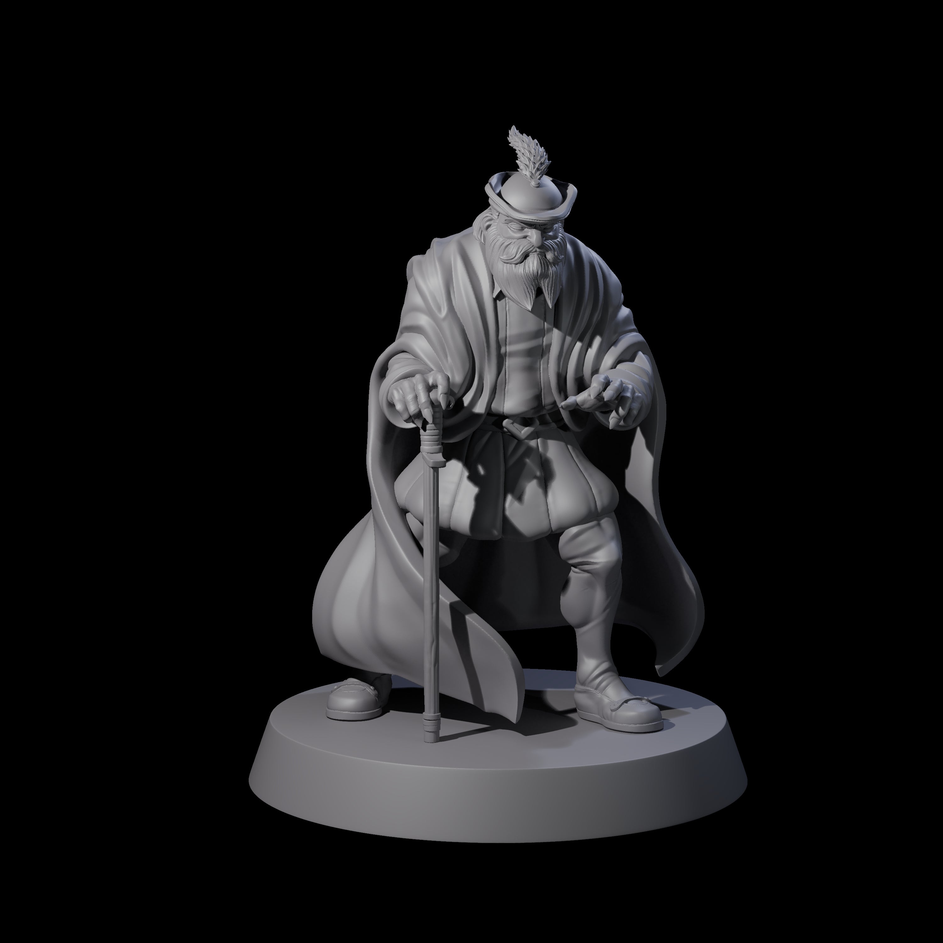Wizened Noble Miniature for Dungeons and Dragons, Pathfinder or other TTRPGs