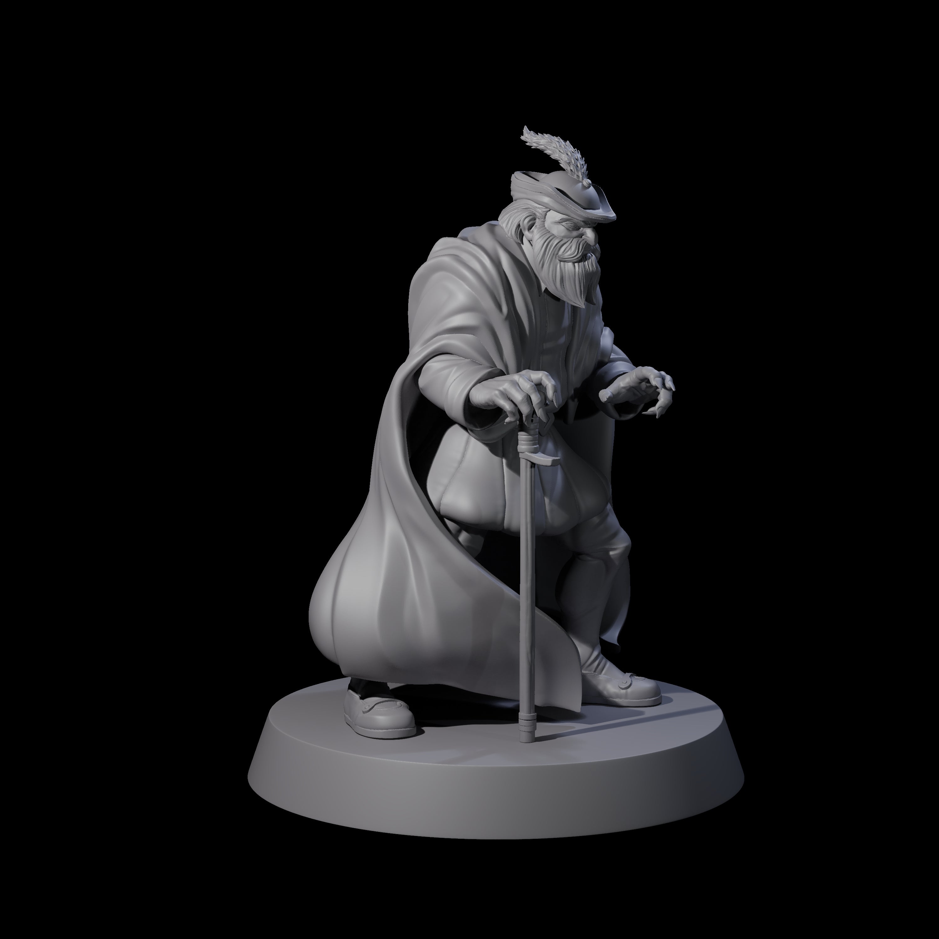 Wizened Noble Miniature for Dungeons and Dragons, Pathfinder or other TTRPGs