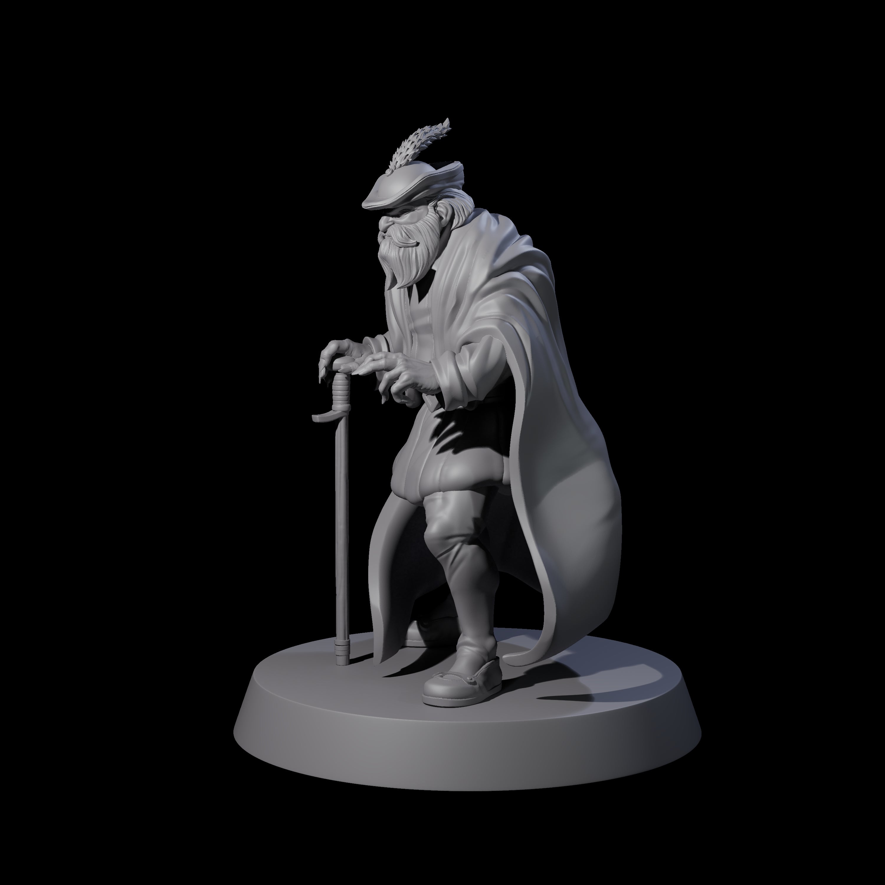 Wizened Noble Miniature for Dungeons and Dragons, Pathfinder or other TTRPGs