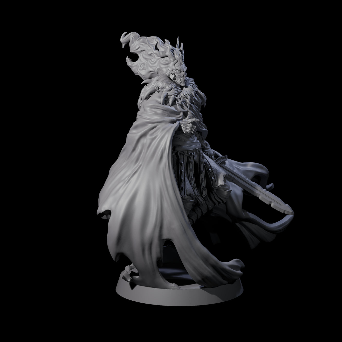Woken Warrior of the Past Miniature for Dungeons and Dragons, Pathfinder or other TTRPGs