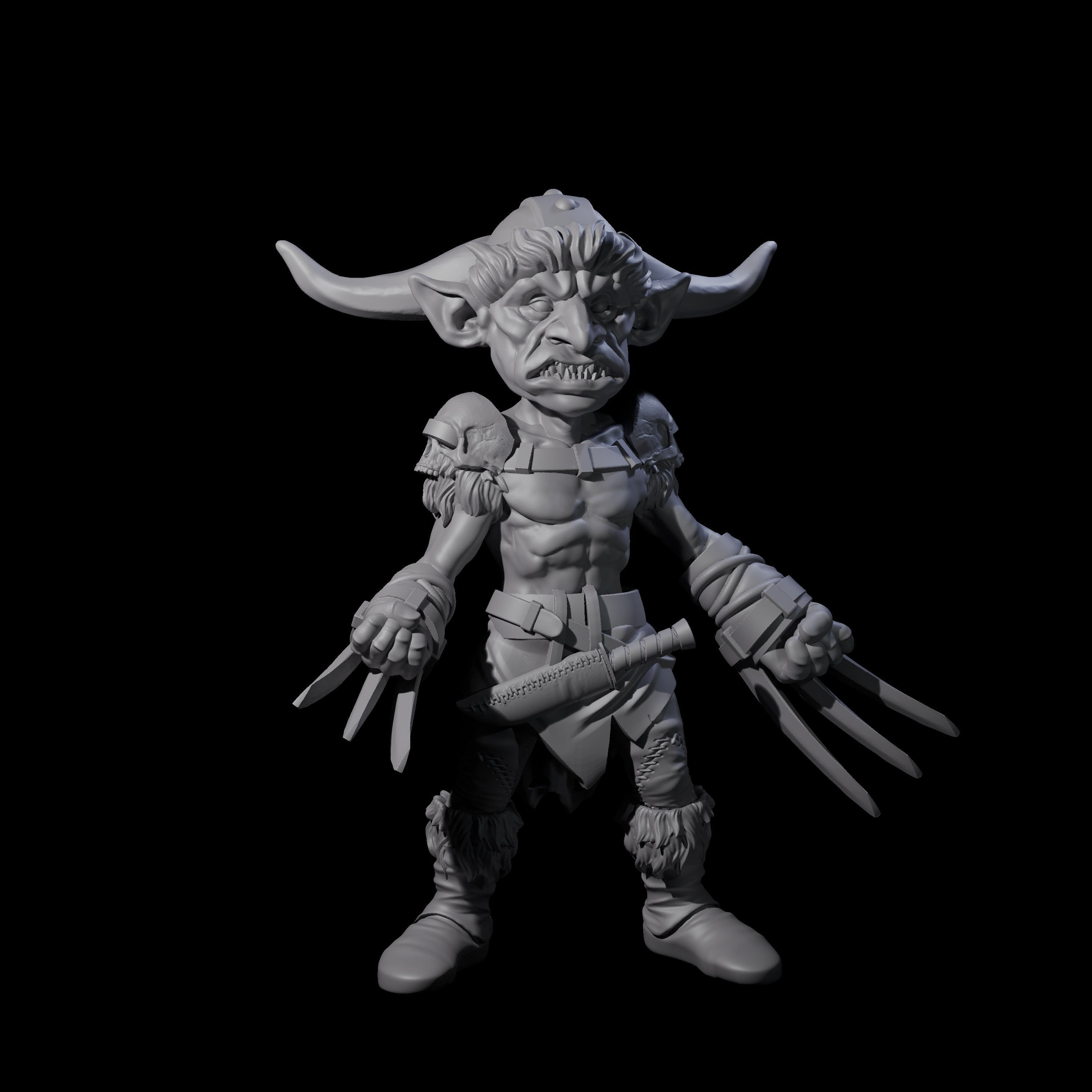 Wolverine-like Goblin Barbarian Miniature for Dungeons and Dragons, Pathfinder or other TTRPGs