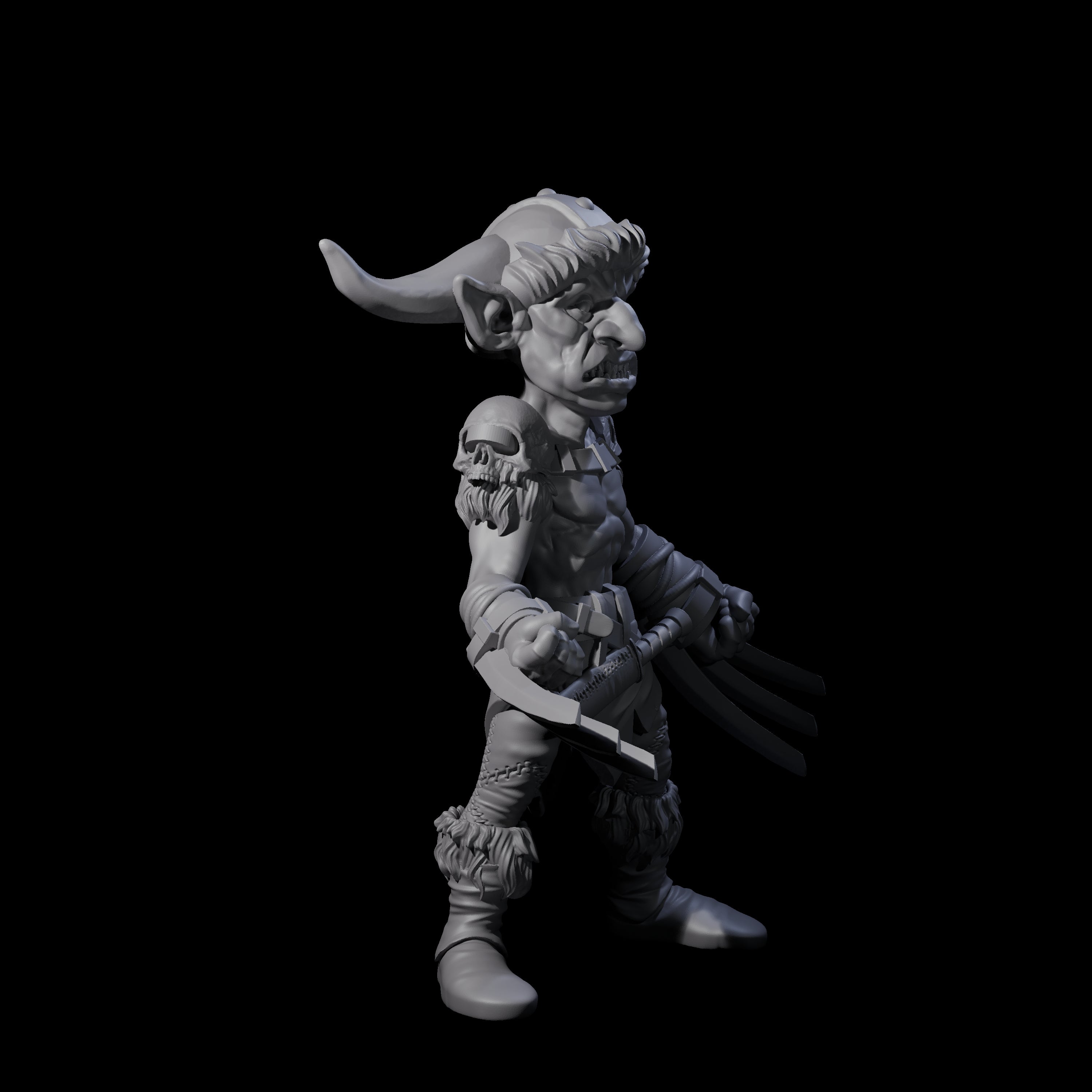 Wolverine-like Goblin Barbarian Miniature for Dungeons and Dragons, Pathfinder or other TTRPGs