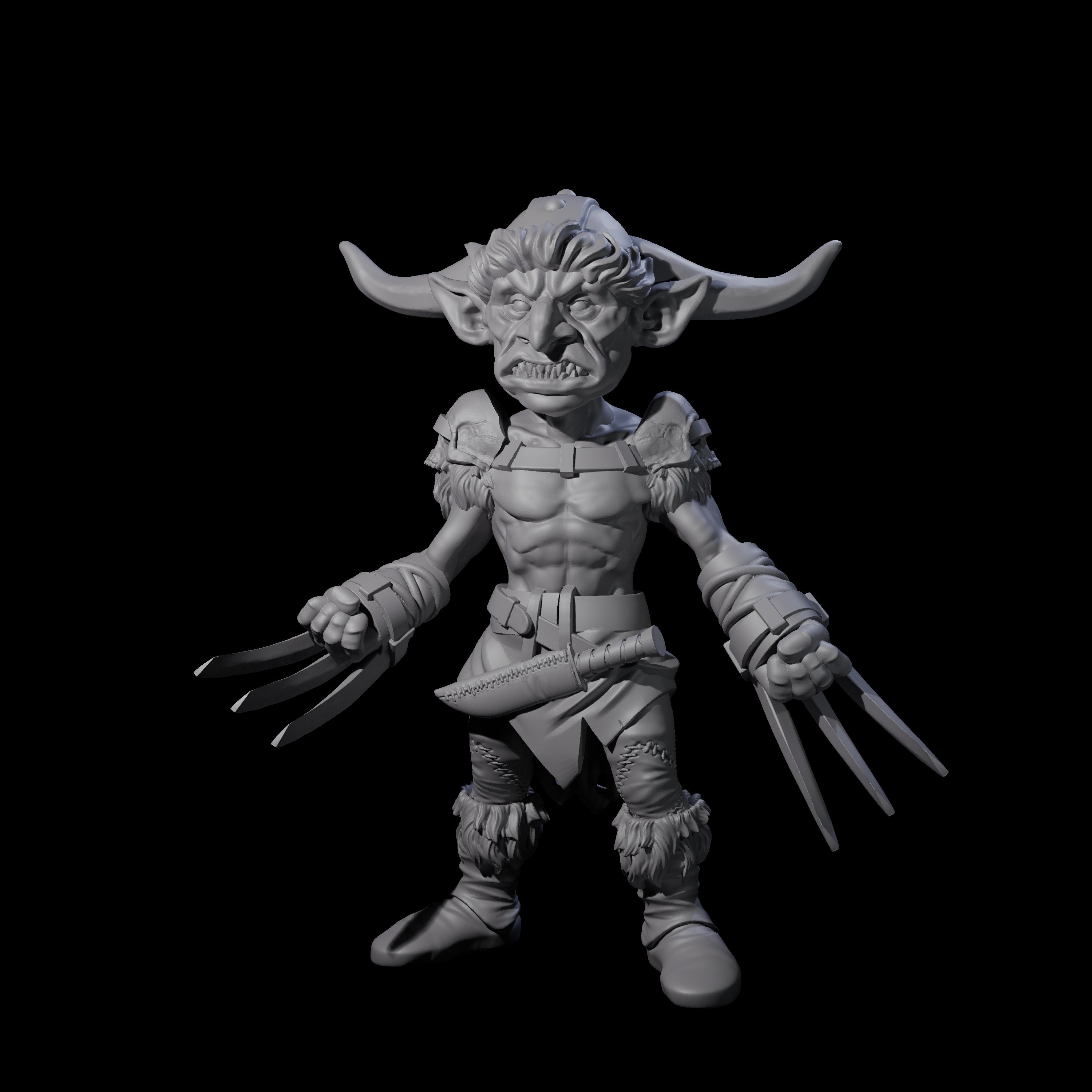 Wolverine-like Goblin Barbarian Miniature for Dungeons and Dragons, Pathfinder or other TTRPGs
