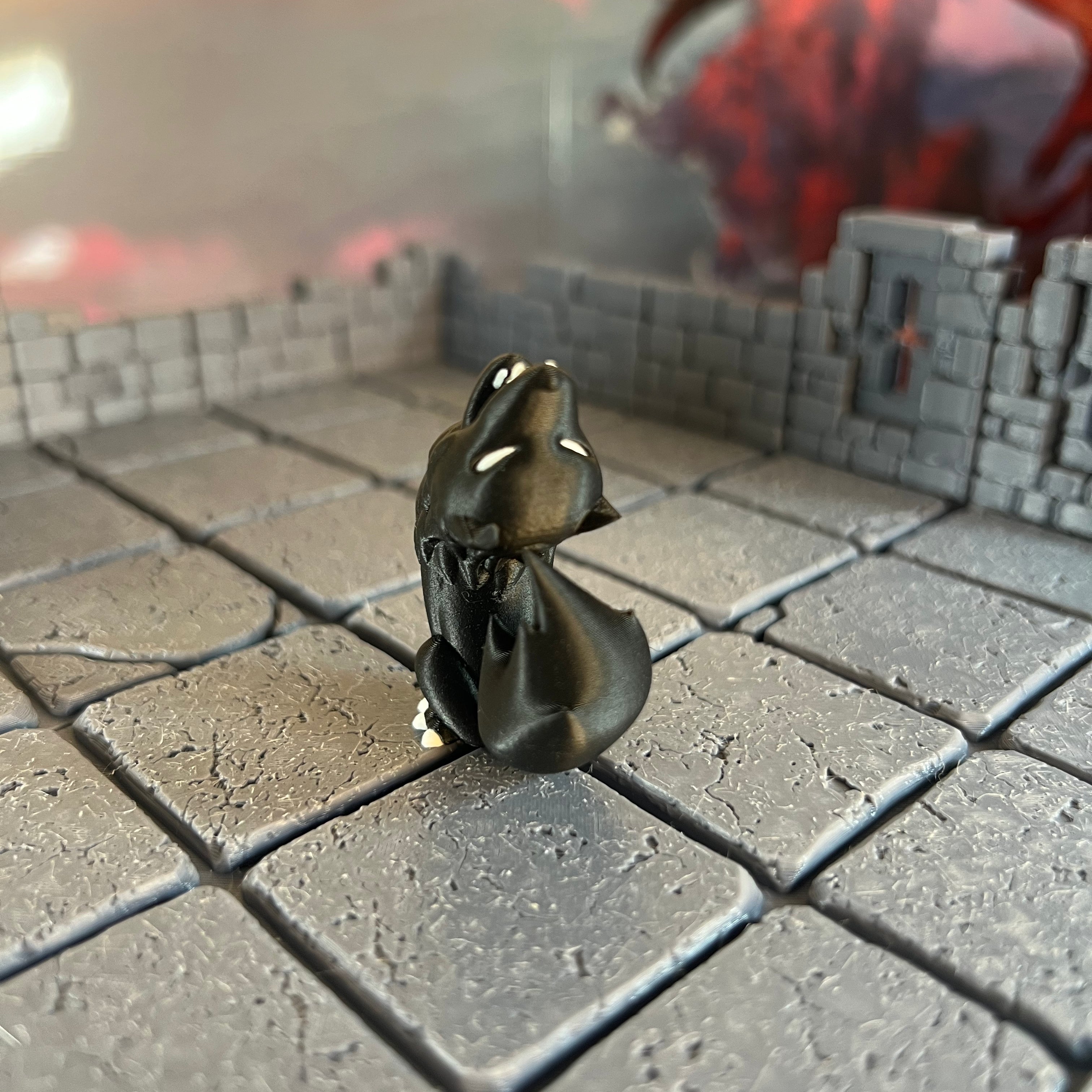 Wolves Howling Pouncing Pair Multicolour Table Ready Miniatures Miniature for Dungeons and Dragons, Pathfinder or other TTRPGs