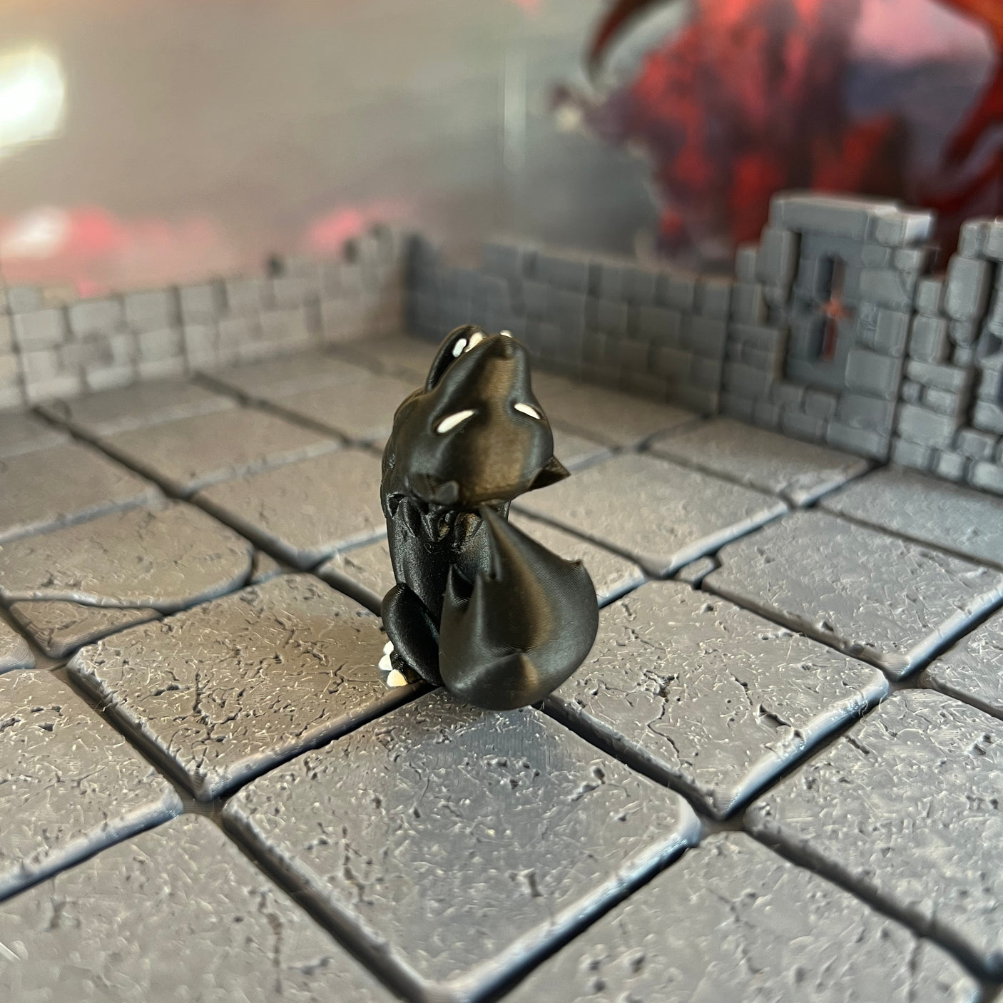 Wolves Howling Pouncing Pair Multicolour Table Ready Miniatures Miniature for Dungeons and Dragons, Pathfinder or other TTRPGs
