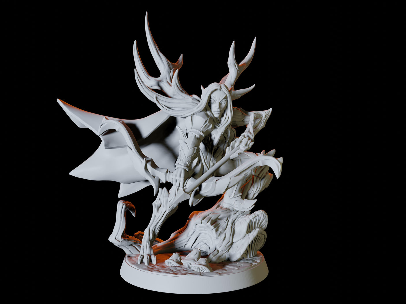 Wood Elf Archer Miniature for Dungeons and Dragons, Pathfinder or other TTRPGs