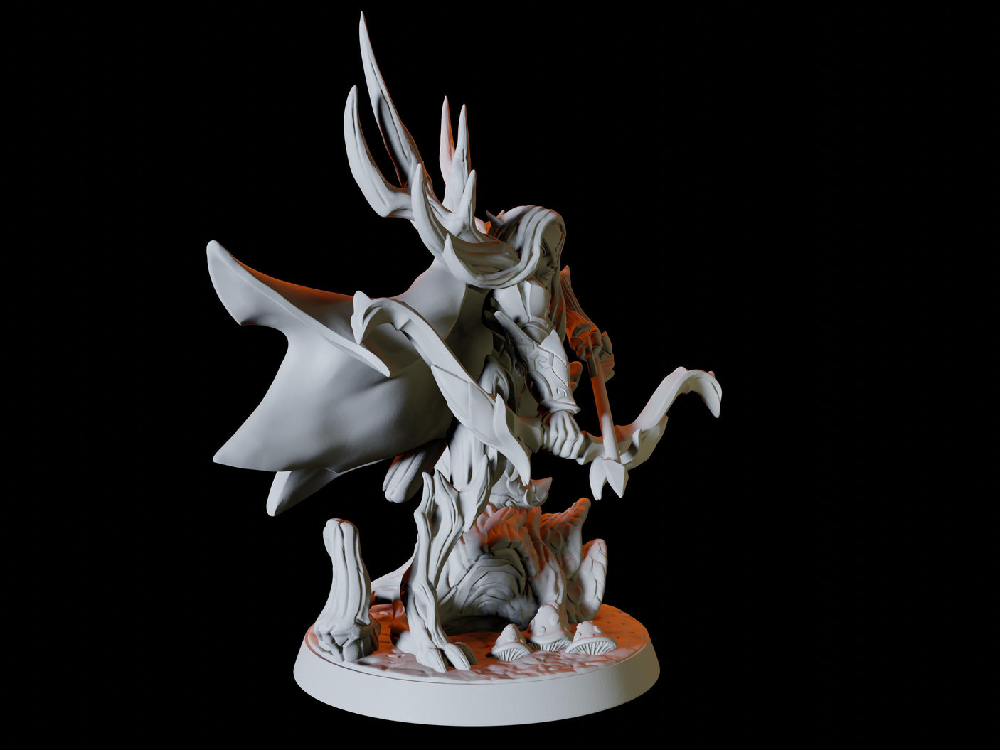 Wood Elf Archer Miniature for Dungeons and Dragons, Pathfinder or other TTRPGs