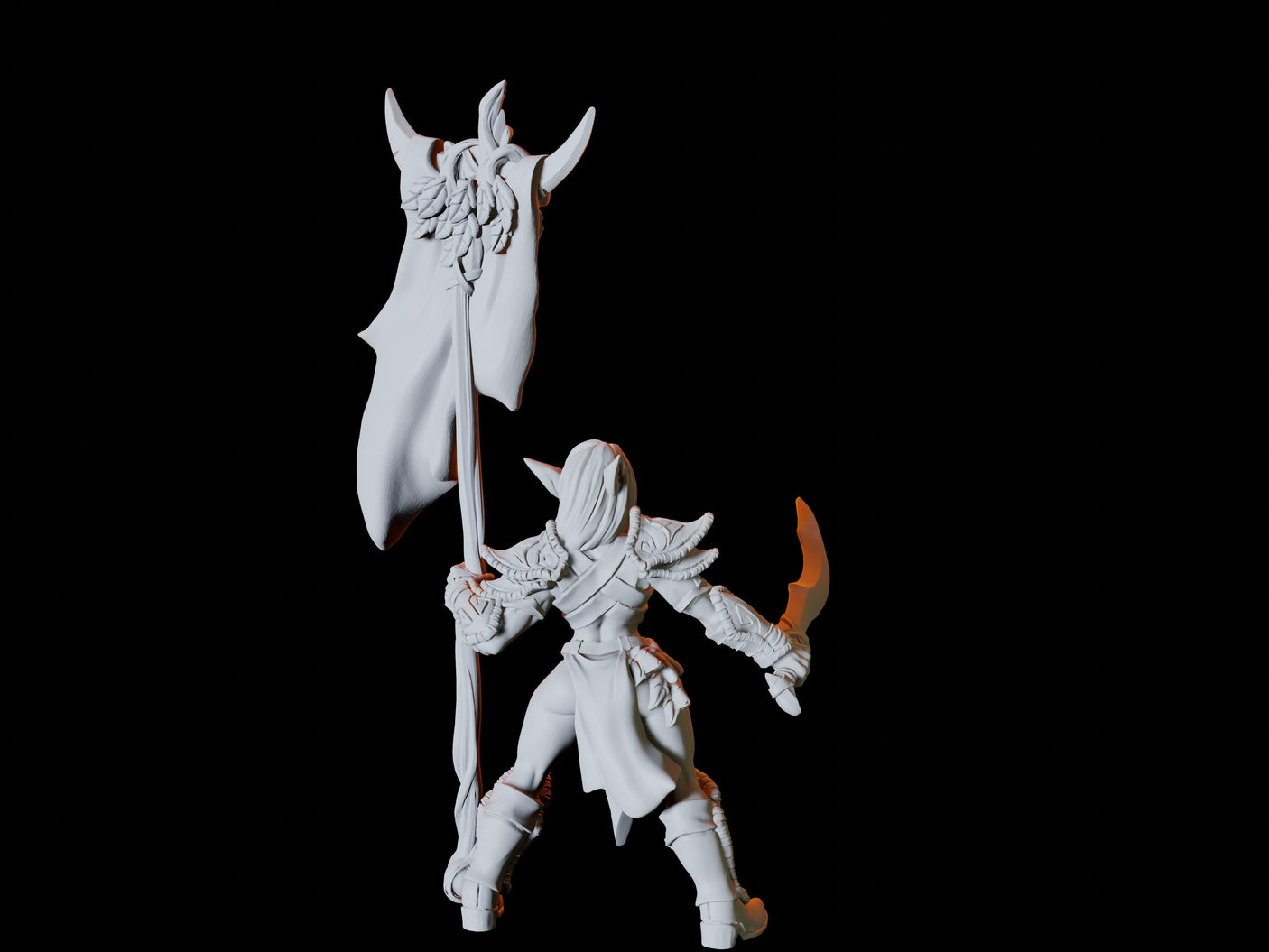 Wood Elf Army - Four Soldiers Miniature for Dungeons and Dragons, Pathfinder or other TTRPGs