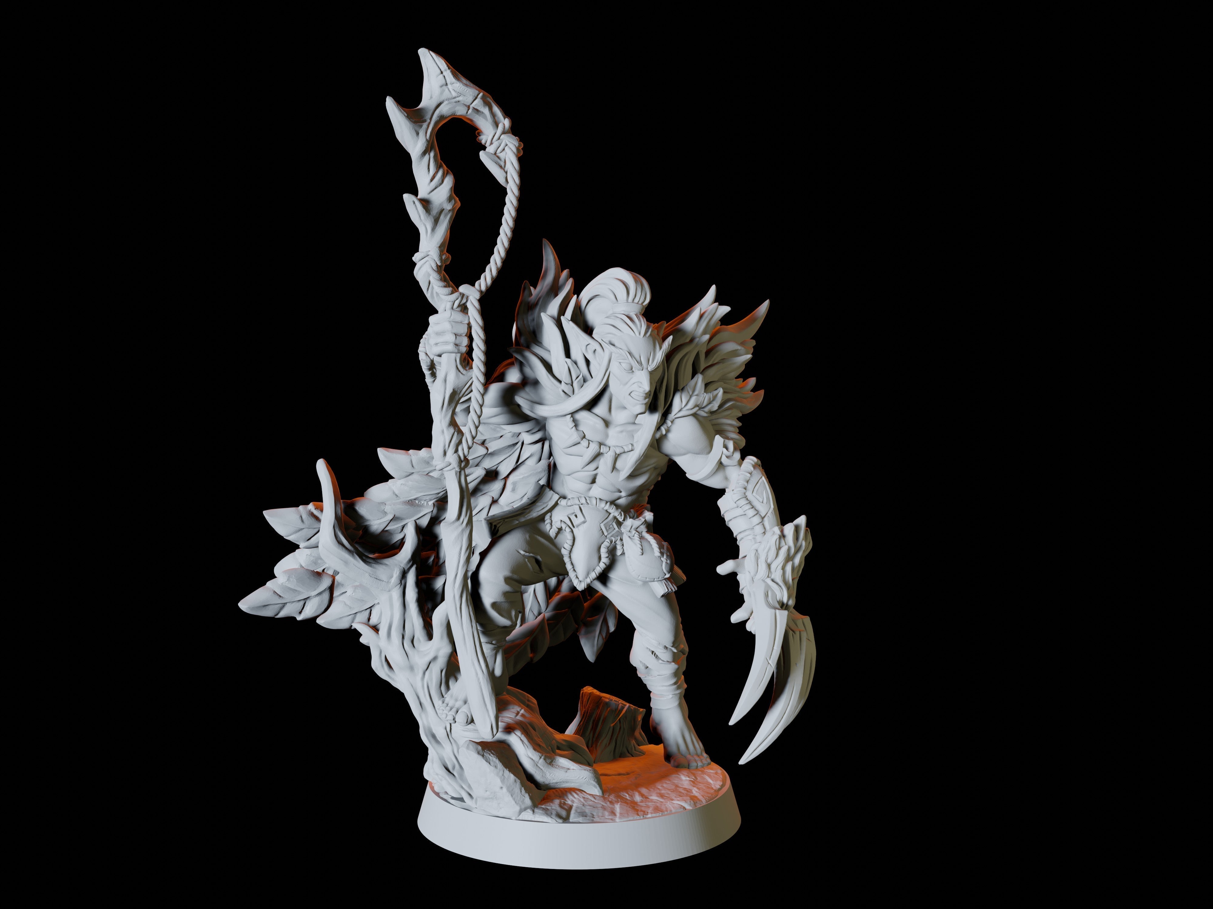 Wood Elf Druid Miniature for Dungeons and Dragons, Pathfinder or other TTRPGs