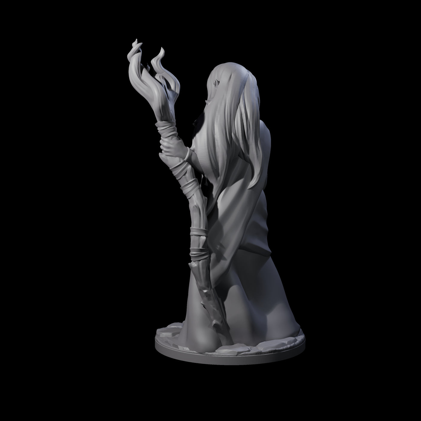Wooded Elf Mage B Miniature for Dungeons and Dragons, Pathfinder or other TTRPGs