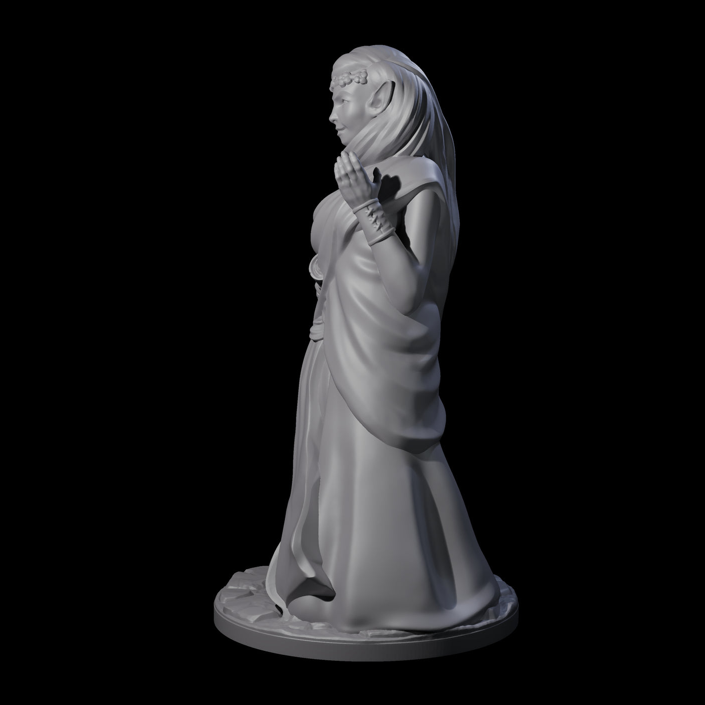 Wooded Elf Mage C Miniature for Dungeons and Dragons, Pathfinder or other TTRPGs