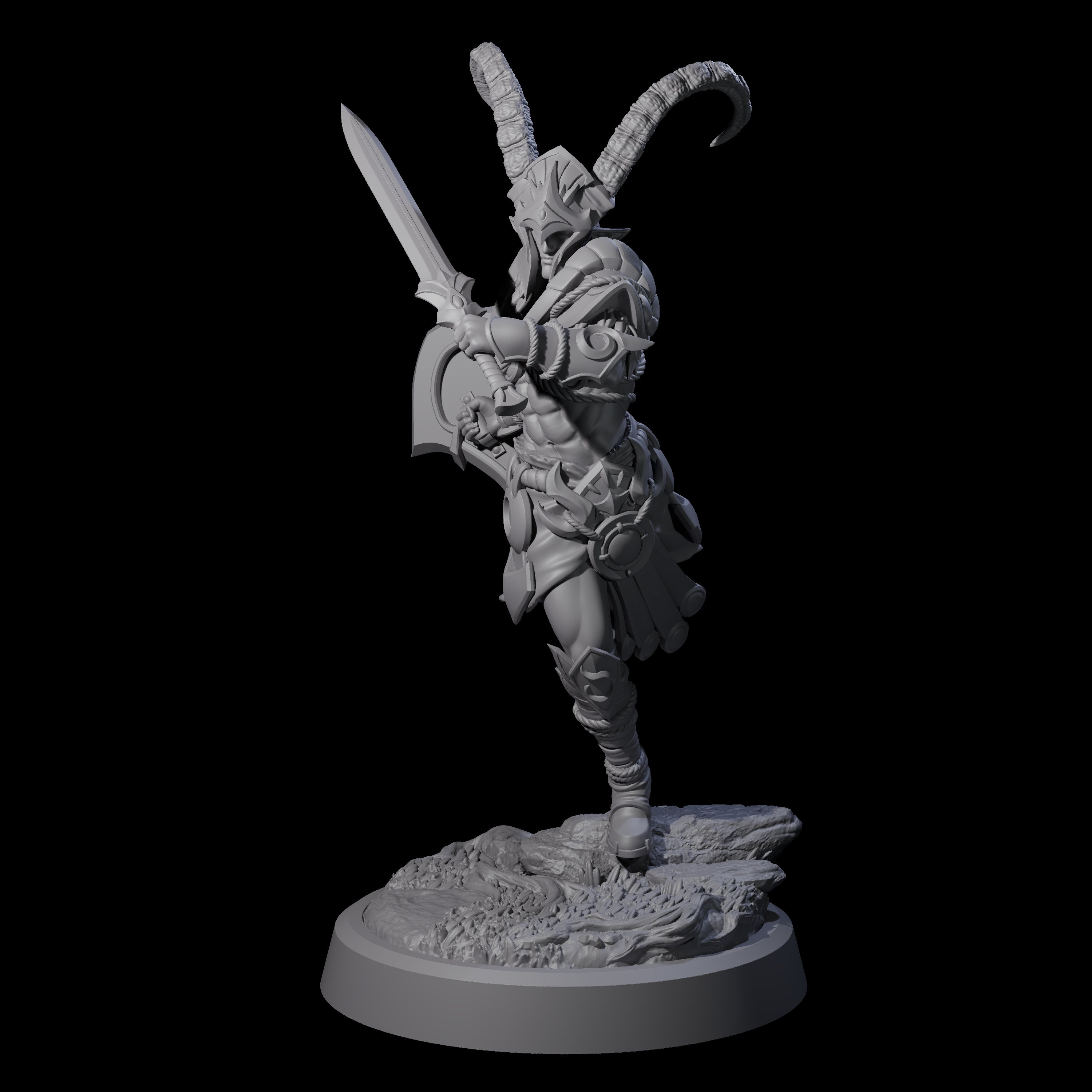 Woodland Armoured Elf Fighter A Miniature for Dungeons and Dragons, Pathfinder or other TTRPGs