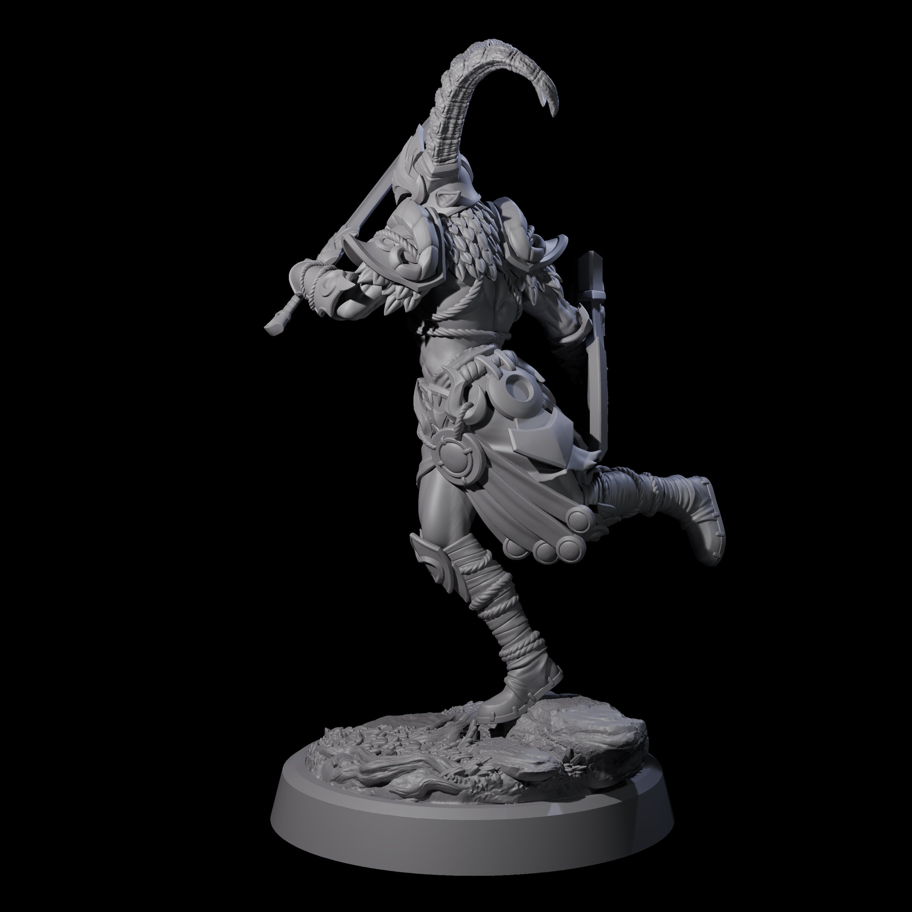 Woodland Armoured Elf Fighter A Miniature for Dungeons and Dragons, Pathfinder or other TTRPGs