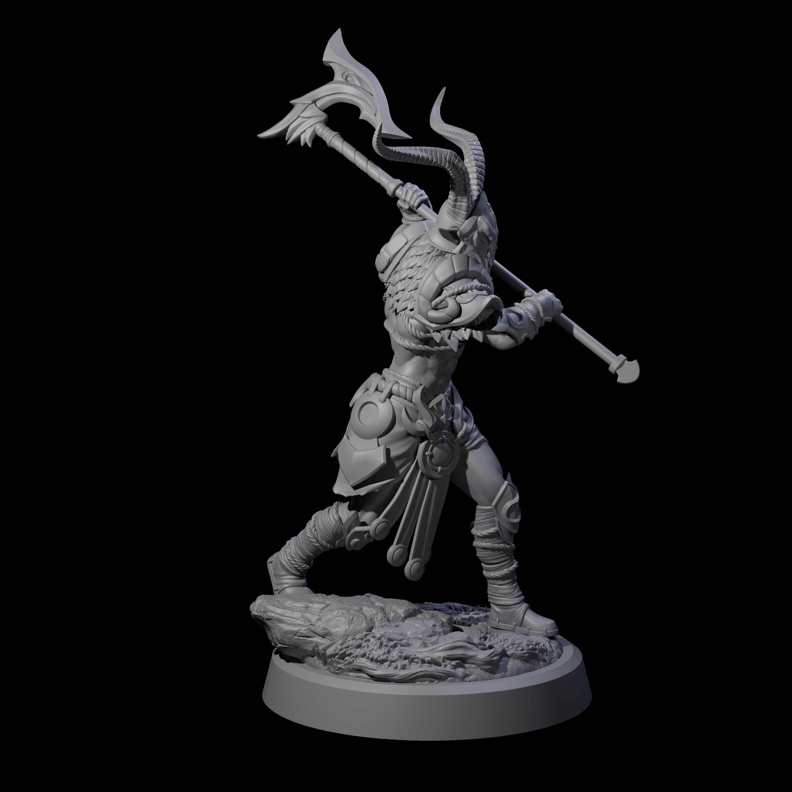 Woodland Armoured Elf Fighter B Miniature for Dungeons and Dragons, Pathfinder or other TTRPGs
