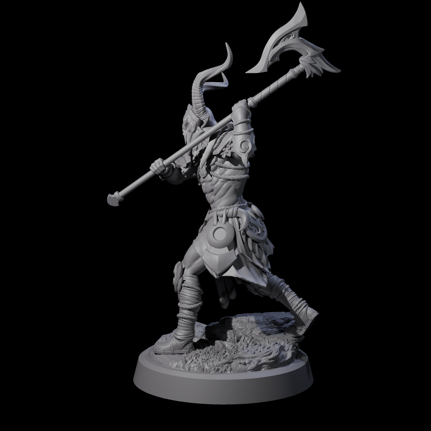 Woodland Armoured Elf Fighter B Miniature for Dungeons and Dragons, Pathfinder or other TTRPGs
