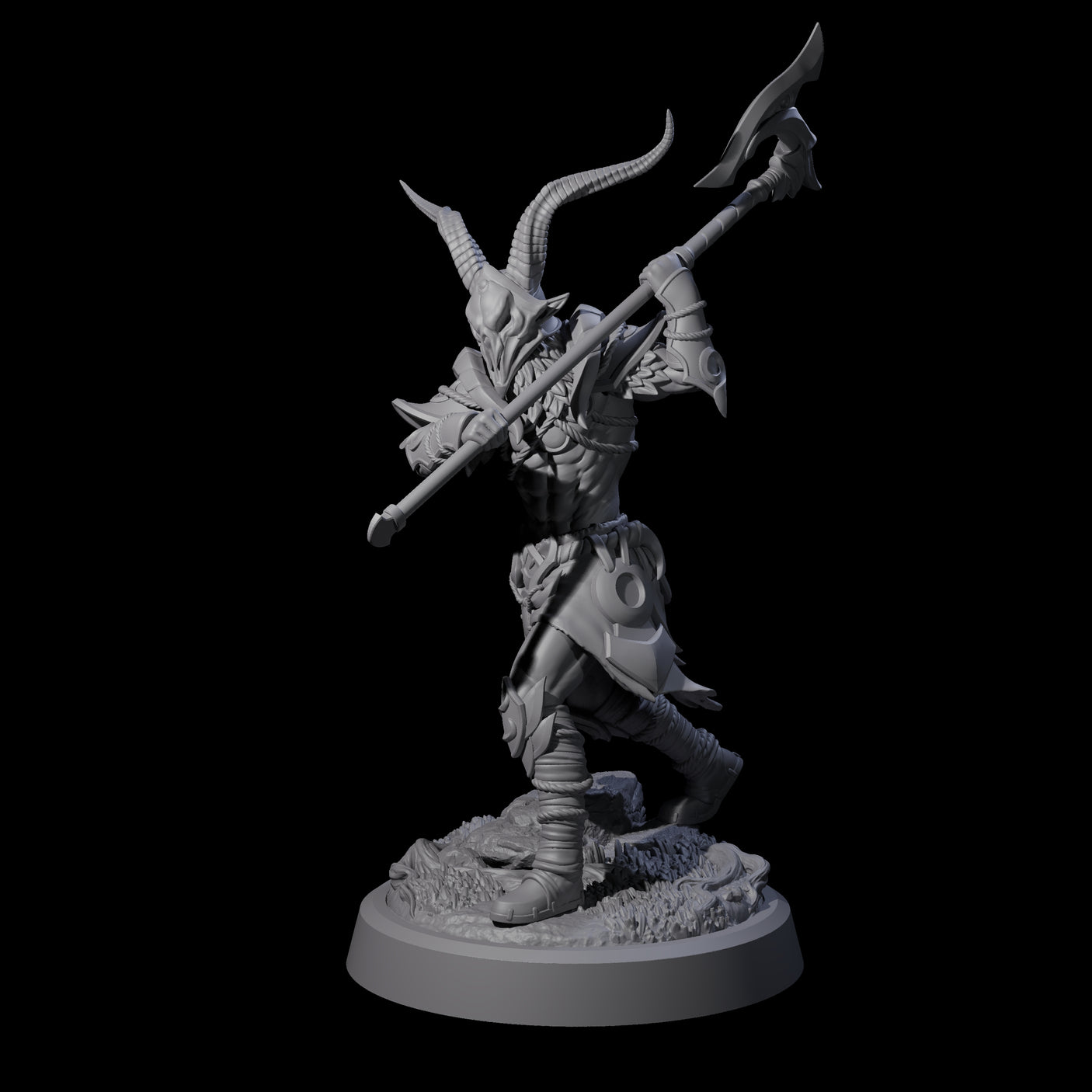 Woodland Armoured Elf Fighter B Miniature for Dungeons and Dragons, Pathfinder or other TTRPGs