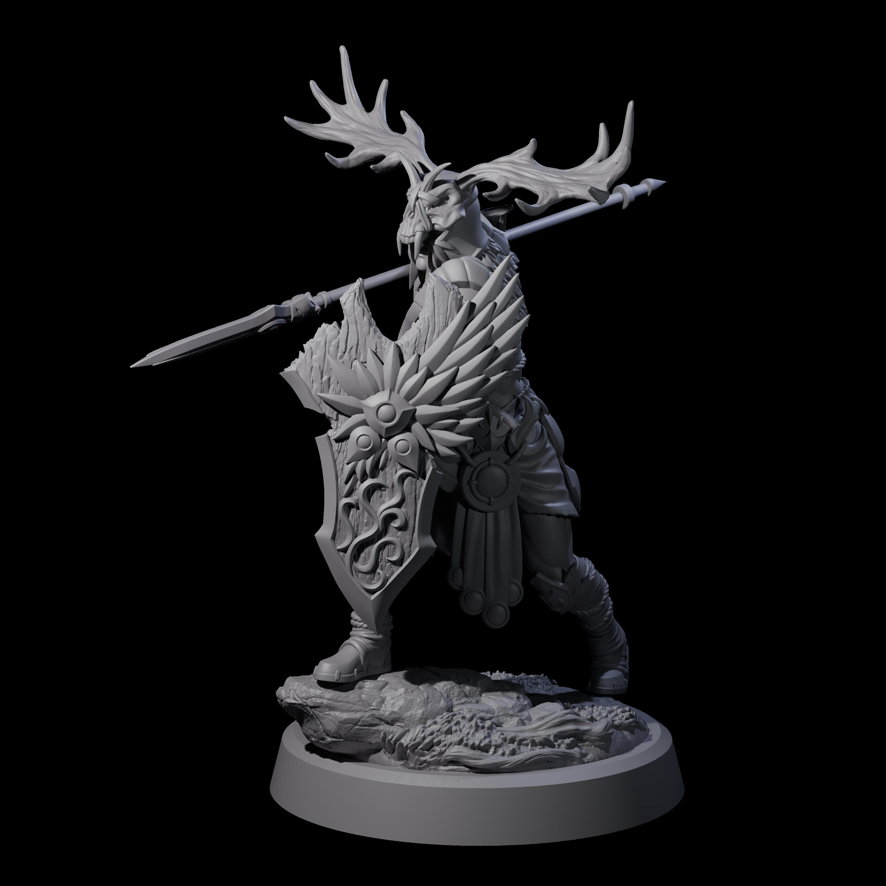 Woodland Armoured Elf Fighter C Miniature for Dungeons and Dragons, Pathfinder or other TTRPGs