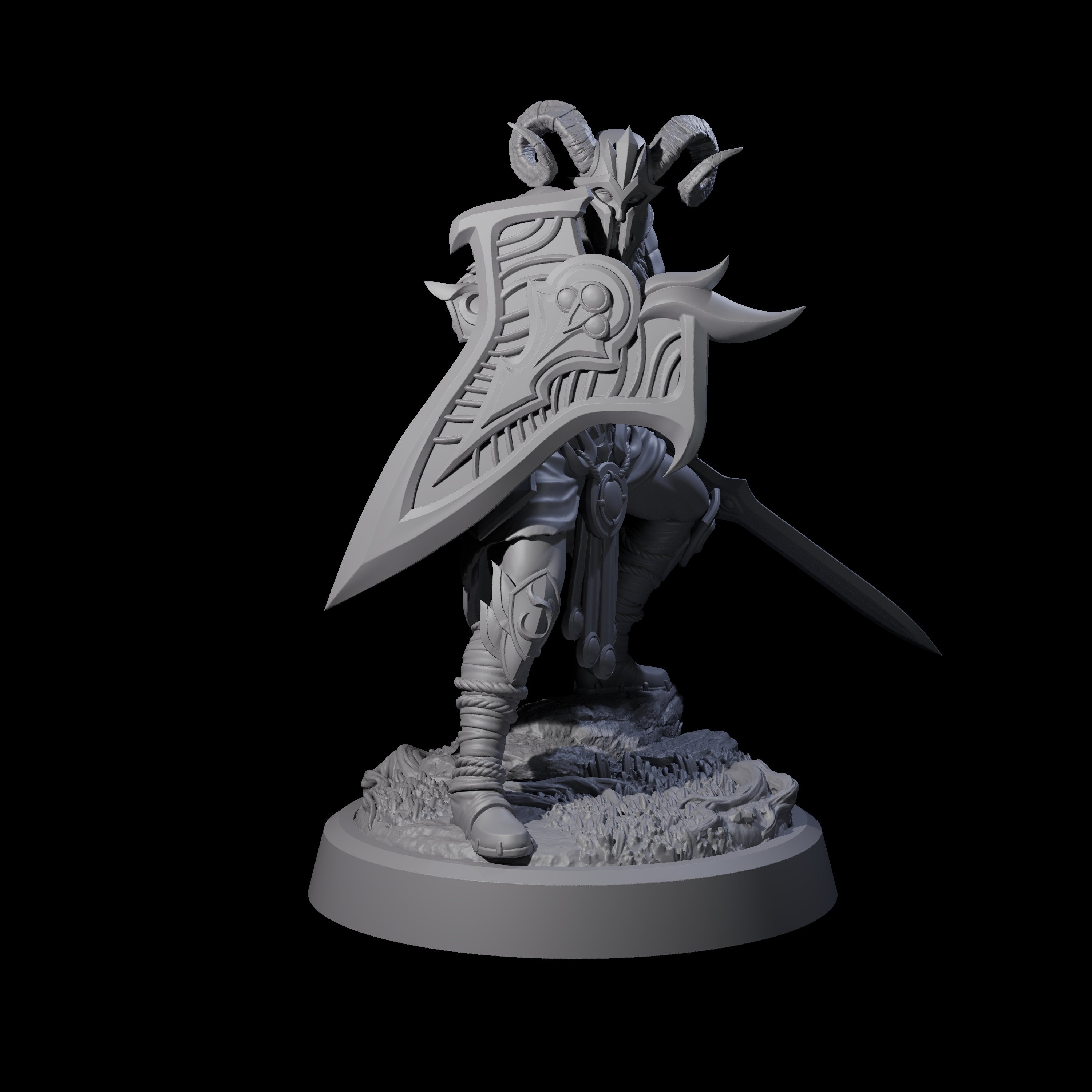 Woodland Armoured Elf Fighter D Miniature for Dungeons and Dragons, Pathfinder or other TTRPGs