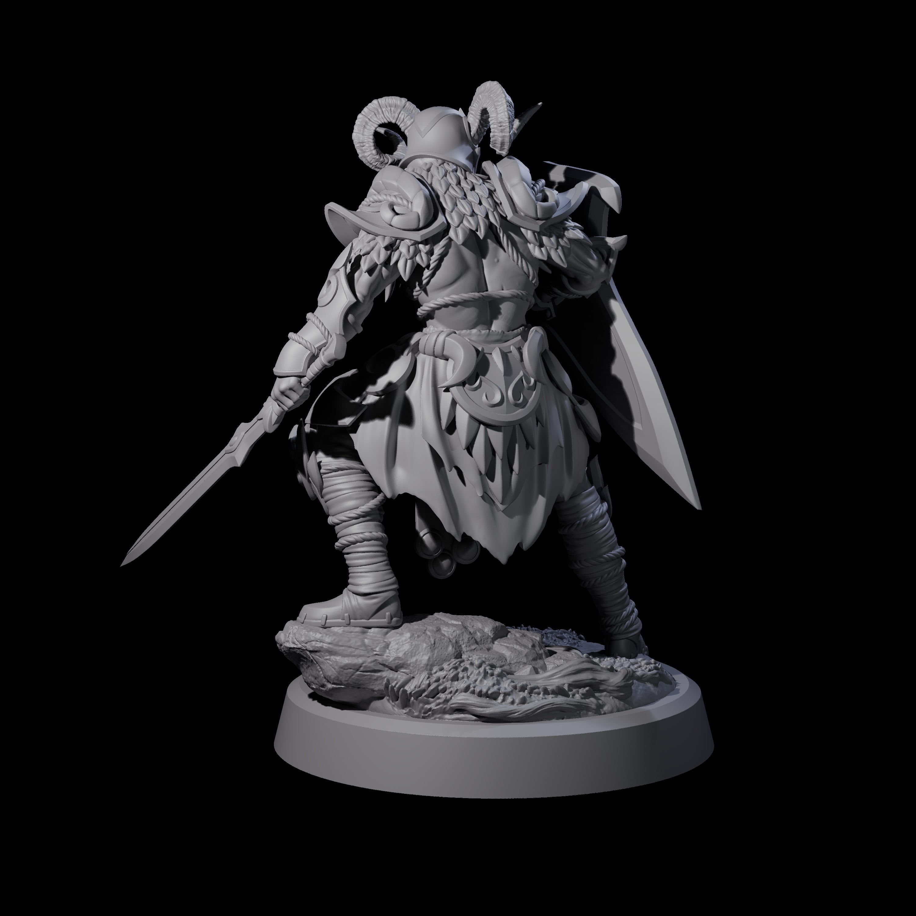 Woodland Armoured Elf Fighter D Miniature for Dungeons and Dragons, Pathfinder or other TTRPGs