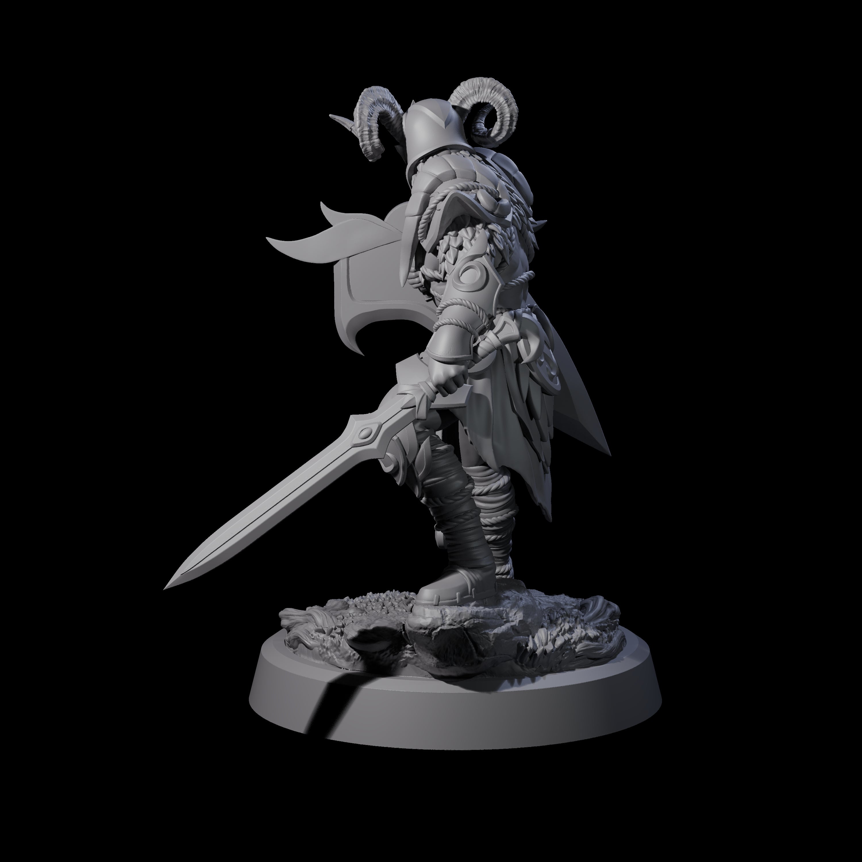 Woodland Armoured Elf Fighter D Miniature for Dungeons and Dragons, Pathfinder or other TTRPGs