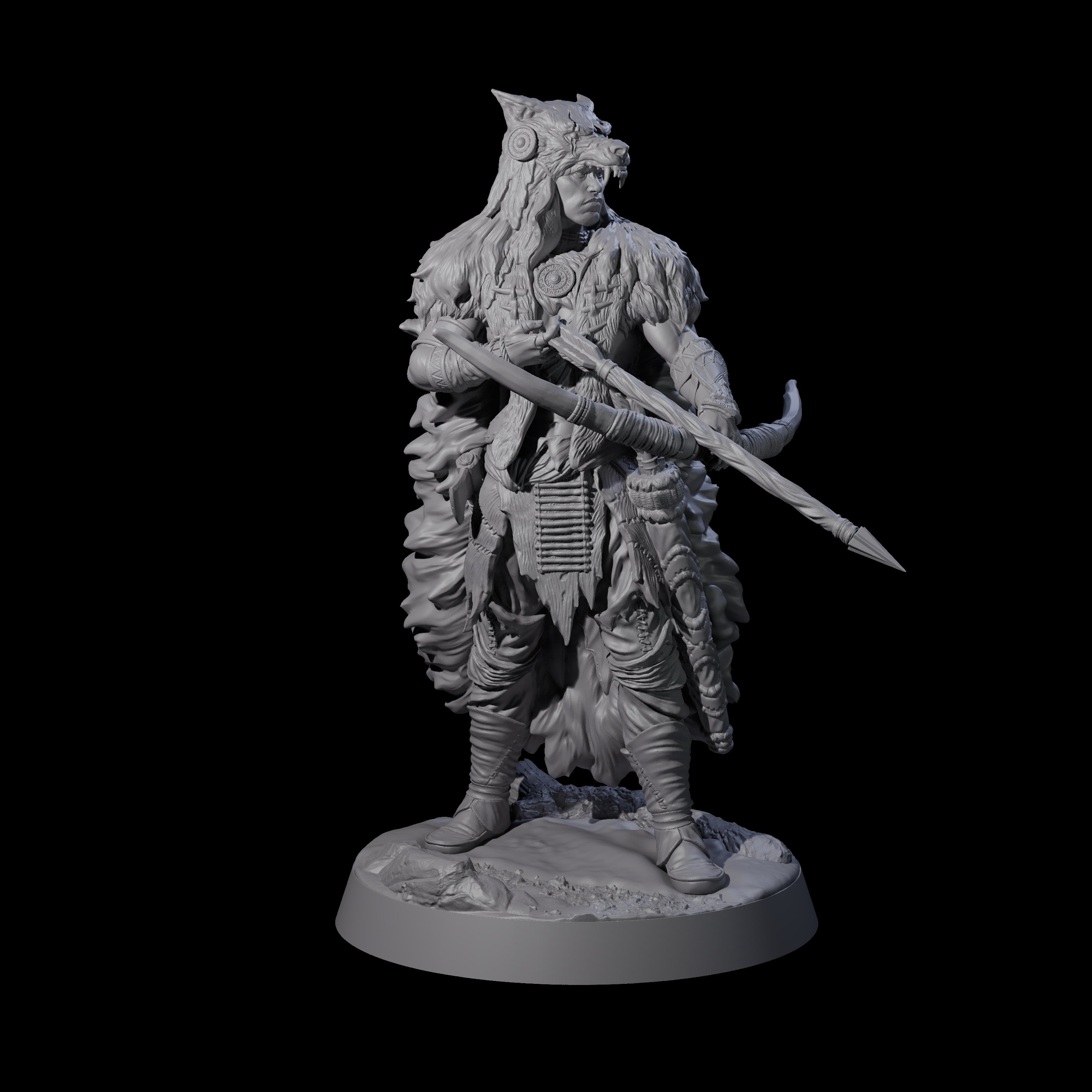 Woodland Hunt Master Miniature for Dungeons and Dragons, Pathfinder or other TTRPGs