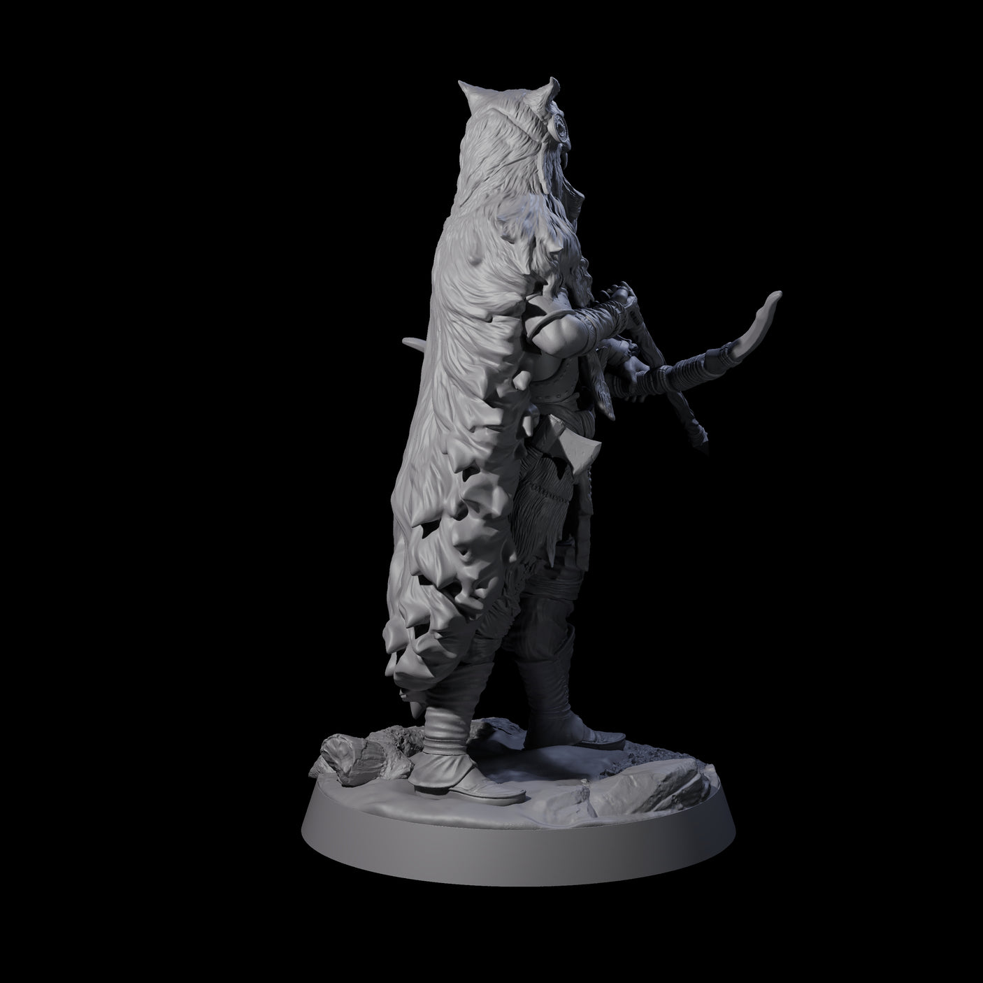Woodland Hunt Master Miniature for Dungeons and Dragons, Pathfinder or other TTRPGs