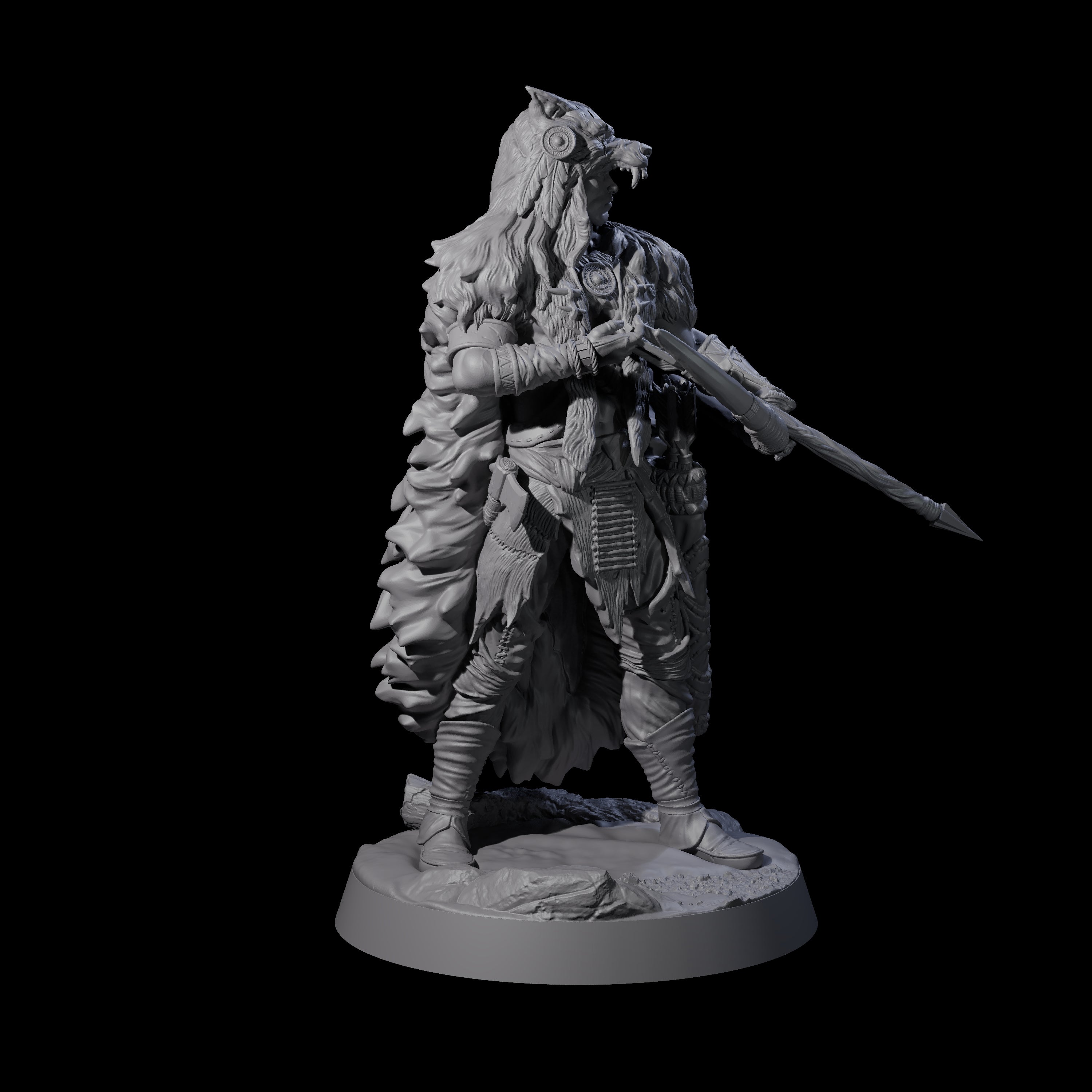 Woodland Hunt Master Miniature for Dungeons and Dragons, Pathfinder or other TTRPGs
