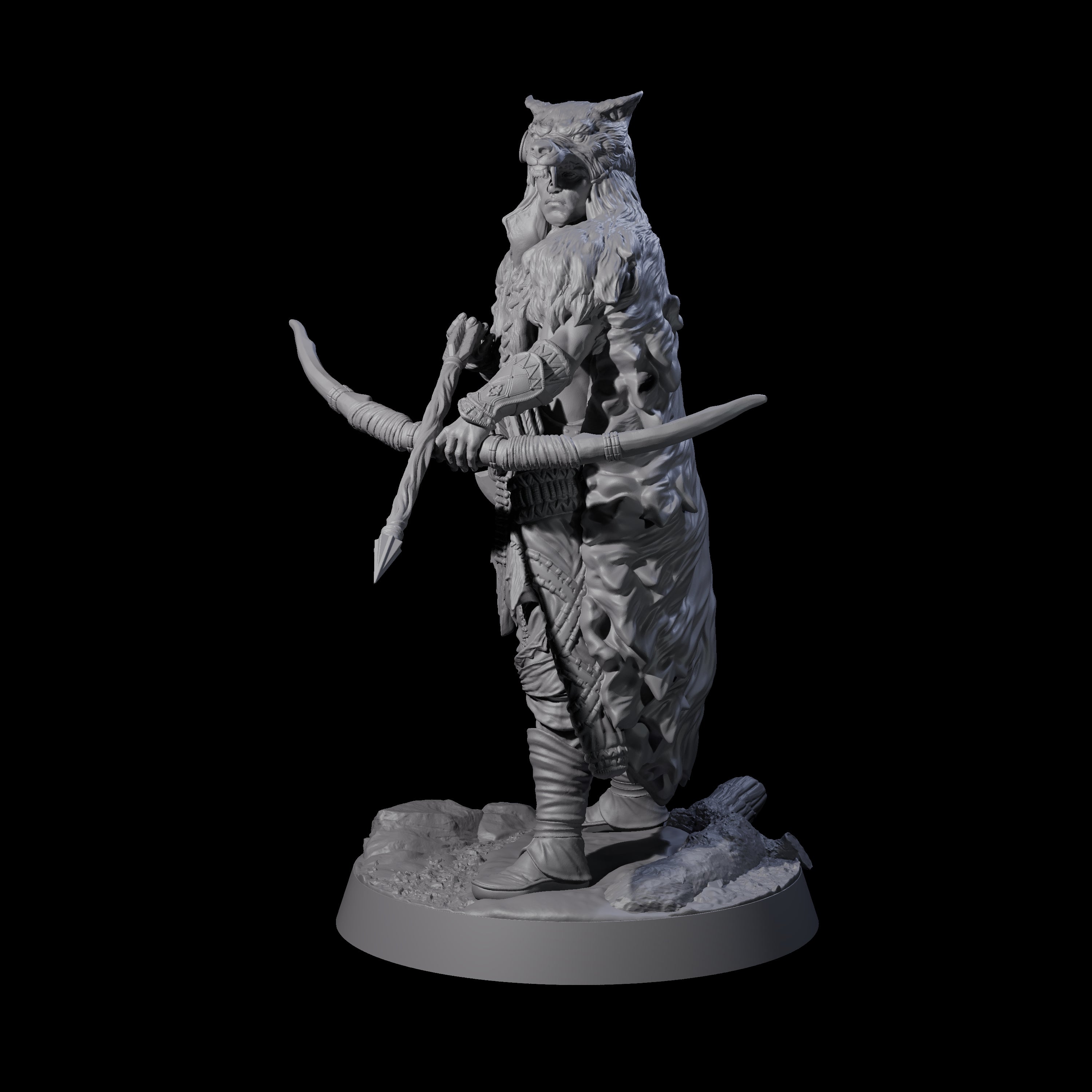 Woodland Hunt Master Miniature for Dungeons and Dragons, Pathfinder or other TTRPGs
