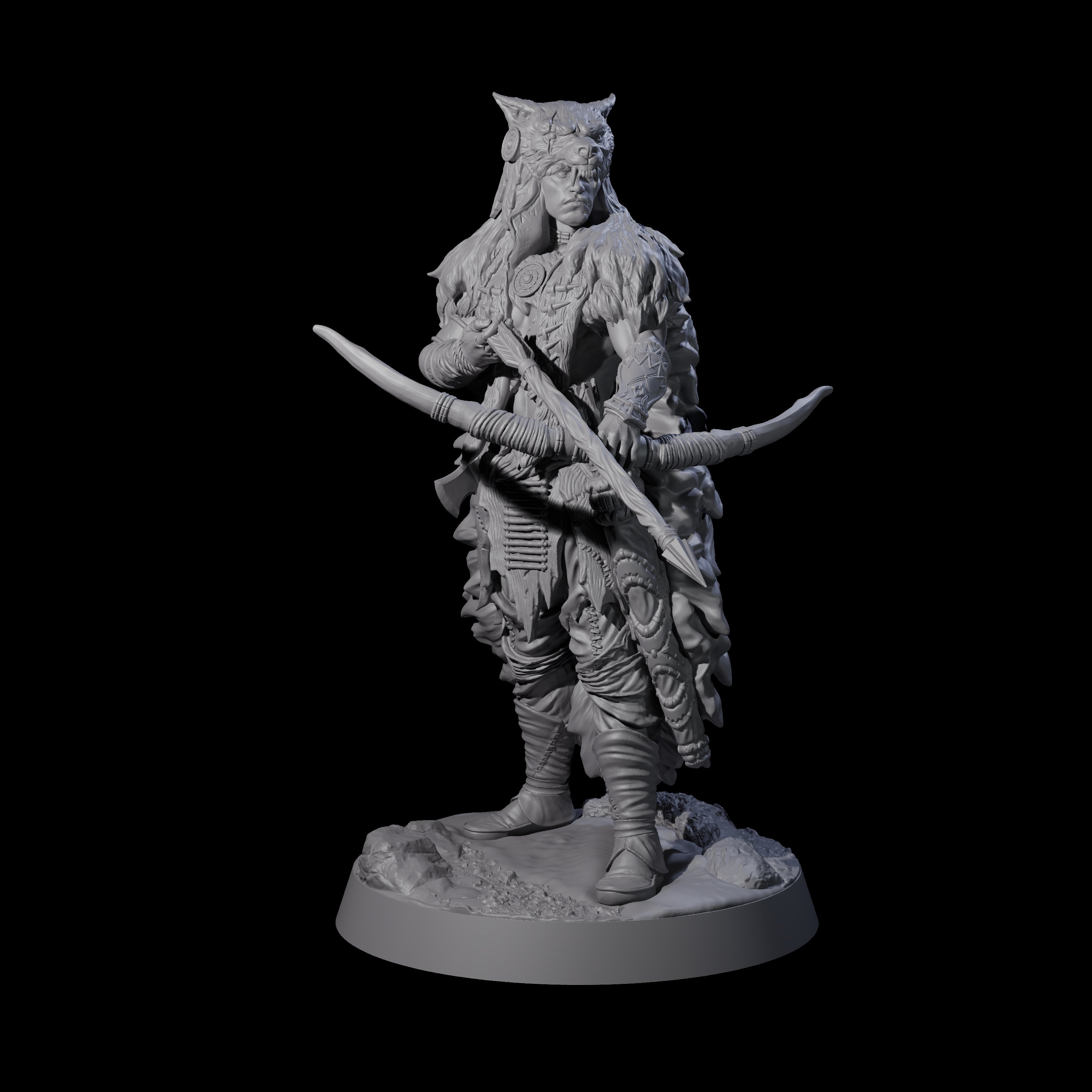 Woodland Hunt Master Miniature for Dungeons and Dragons, Pathfinder or other TTRPGs