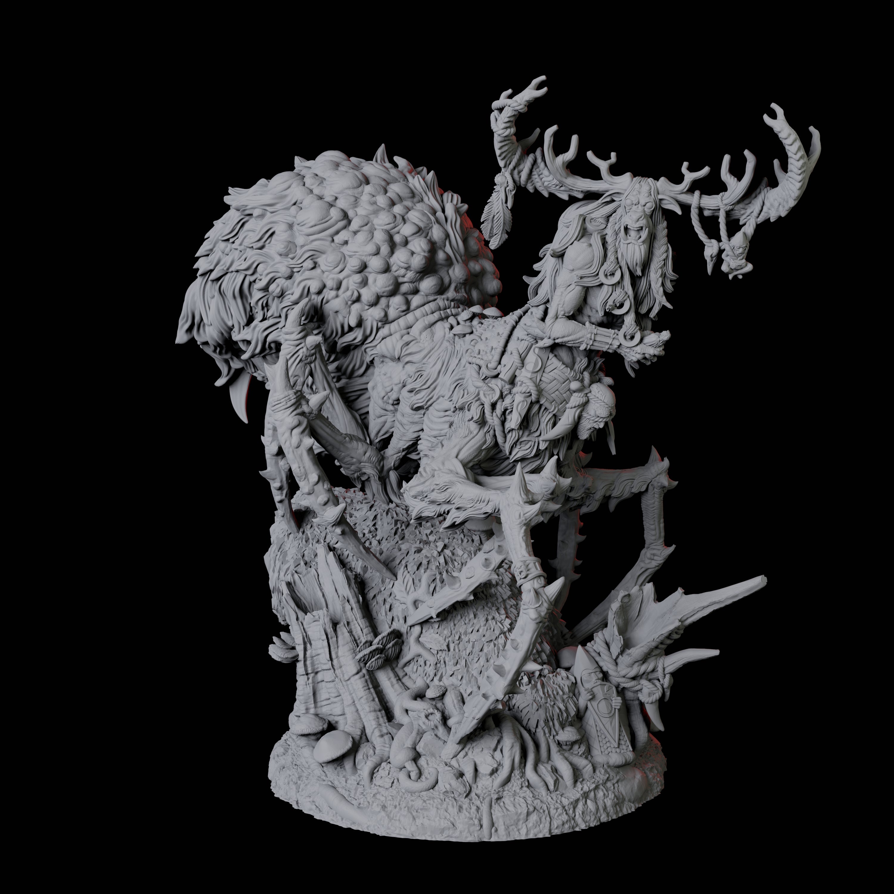 Woodland Yakfolk Drider Miniature for Dungeons and Dragons, Pathfinder or other TTRPGs