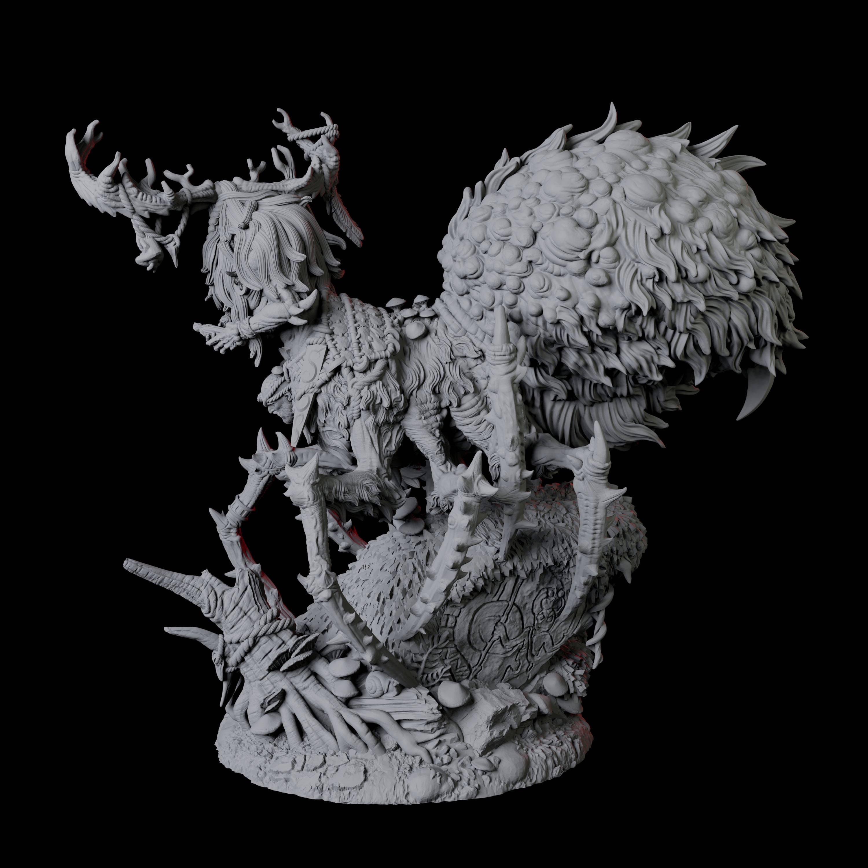Woodland Yakfolk Drider Miniature for Dungeons and Dragons, Pathfinder or other TTRPGs