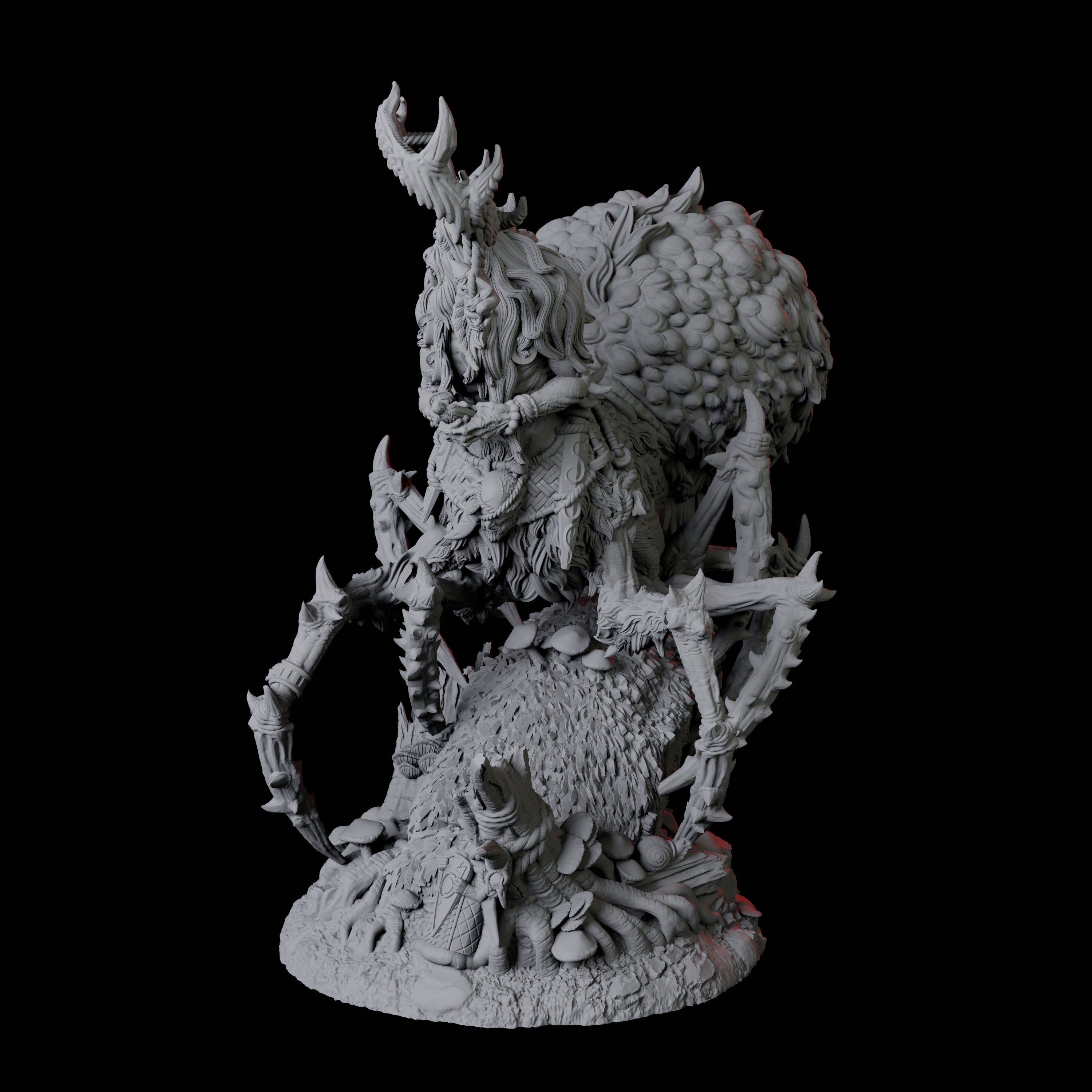 Woodland Yakfolk Drider Miniature for Dungeons and Dragons, Pathfinder or other TTRPGs