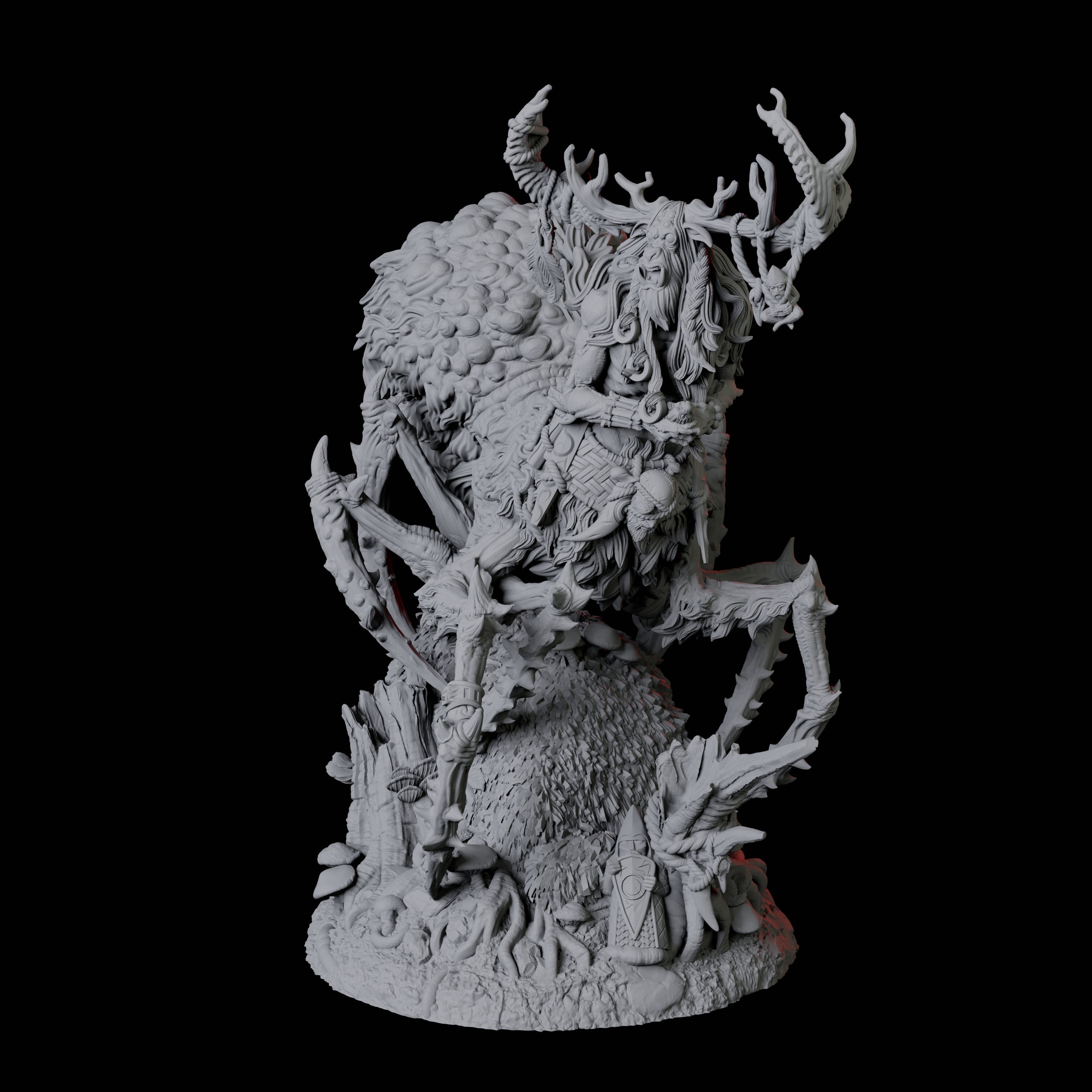 Woodland Yakfolk Drider Miniature for Dungeons and Dragons, Pathfinder or other TTRPGs