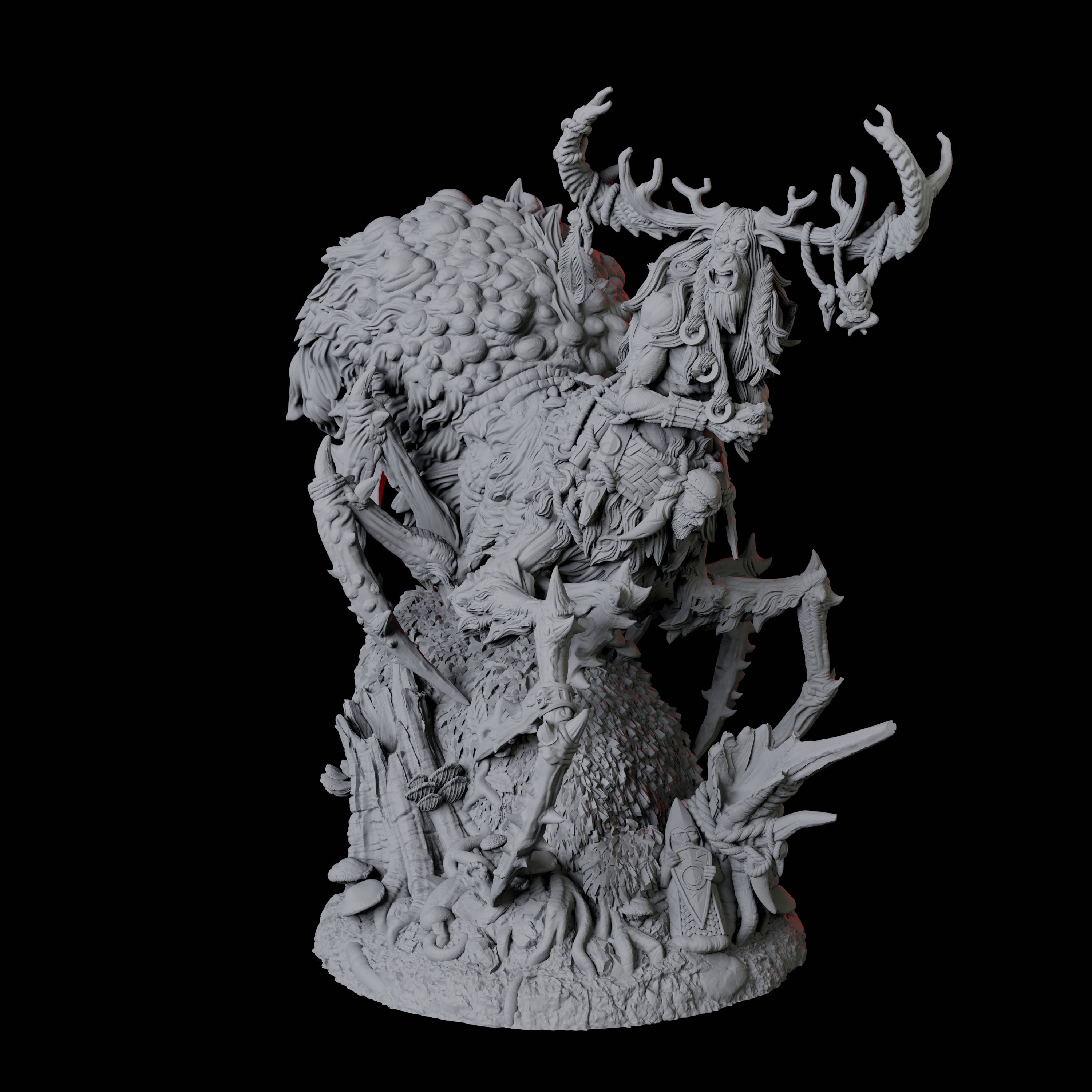 Woodland Yakfolk Drider Miniature for Dungeons and Dragons, Pathfinder or other TTRPGs