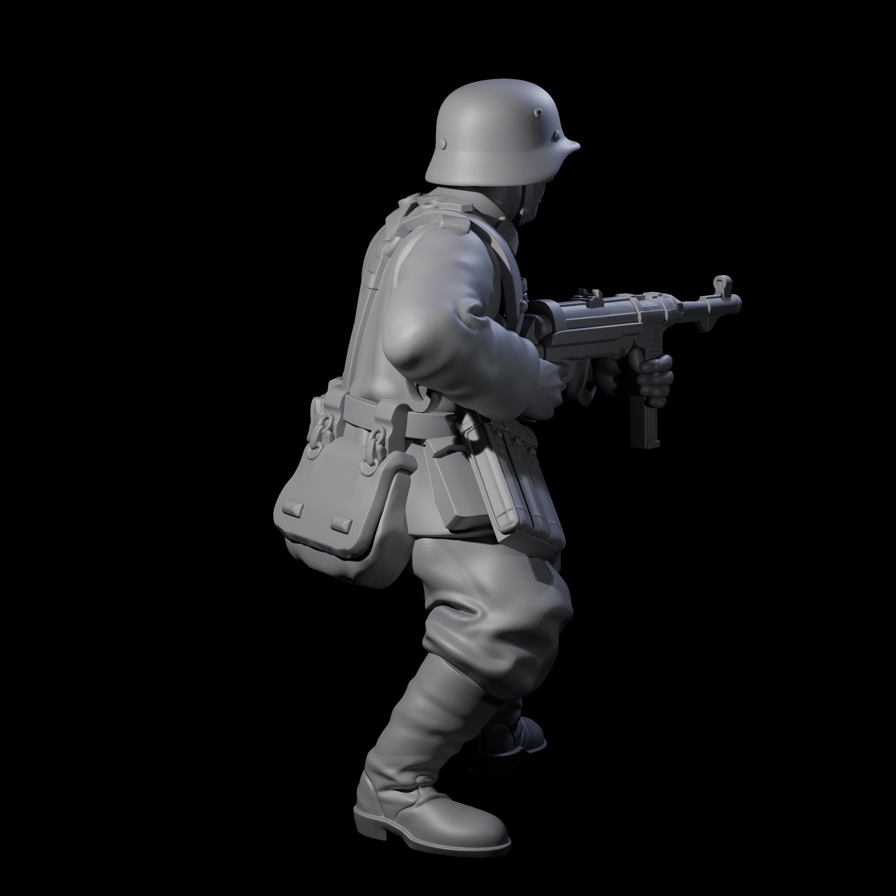 World War 2 Braced Human Sergeant Miniature for Dungeons and Dragons, Pathfinder or other TTRPGs